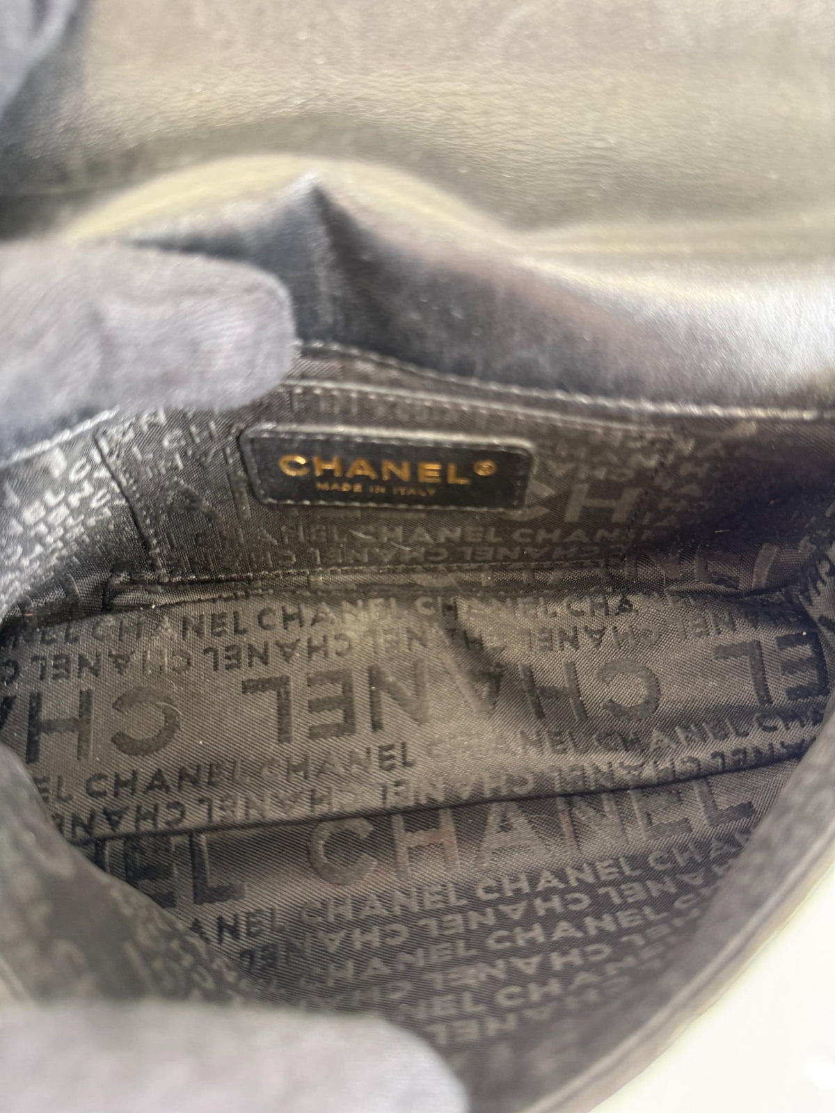 Chanel Black Lambskin Chocolate Bar Mini Flap Bag