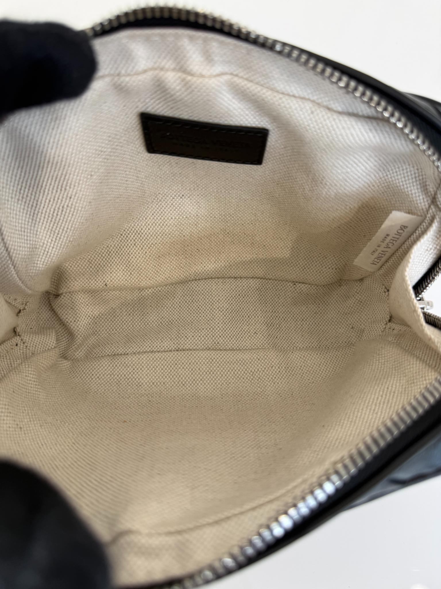 Bottega Veneta Black Intrecciato Leather Mini Pouch