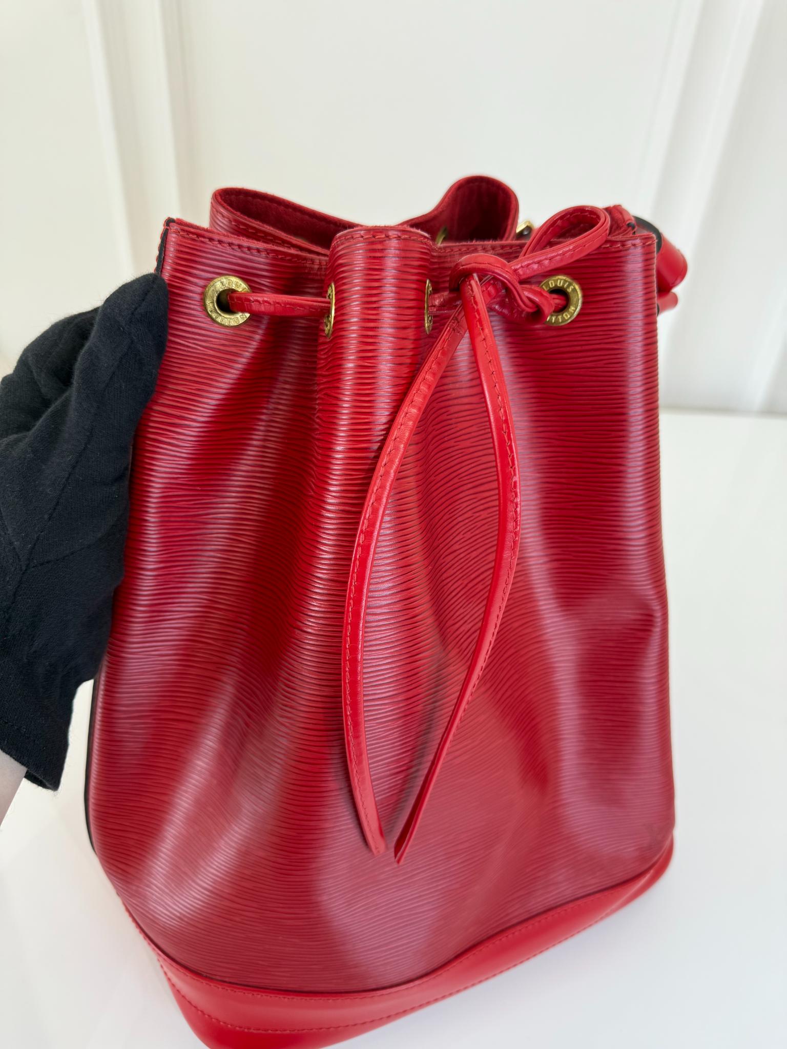Louis Vuitton Noé GM Red Epi Leather Bag
