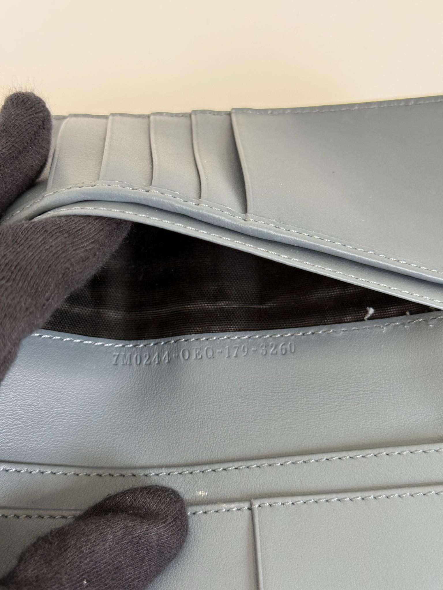 Fendi Grey Leather Continental Bifold Bill Wallet