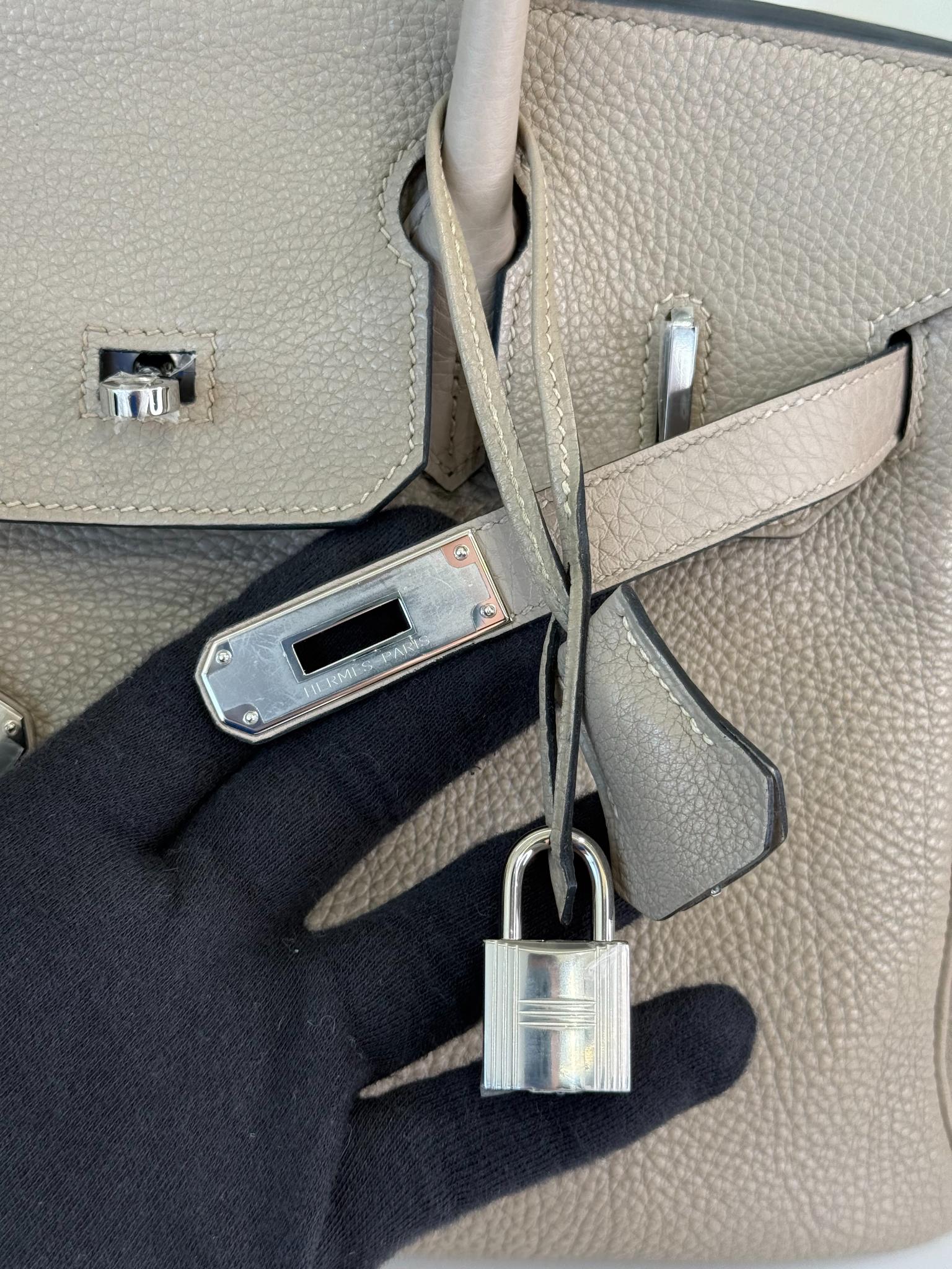 Hermès Birkin 35 Gris Tourterelle Togo Palladium Hardware