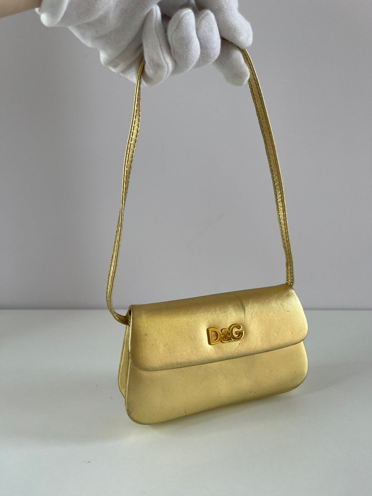 Dolce Gabbana D&G Mini Sling Bag Gold