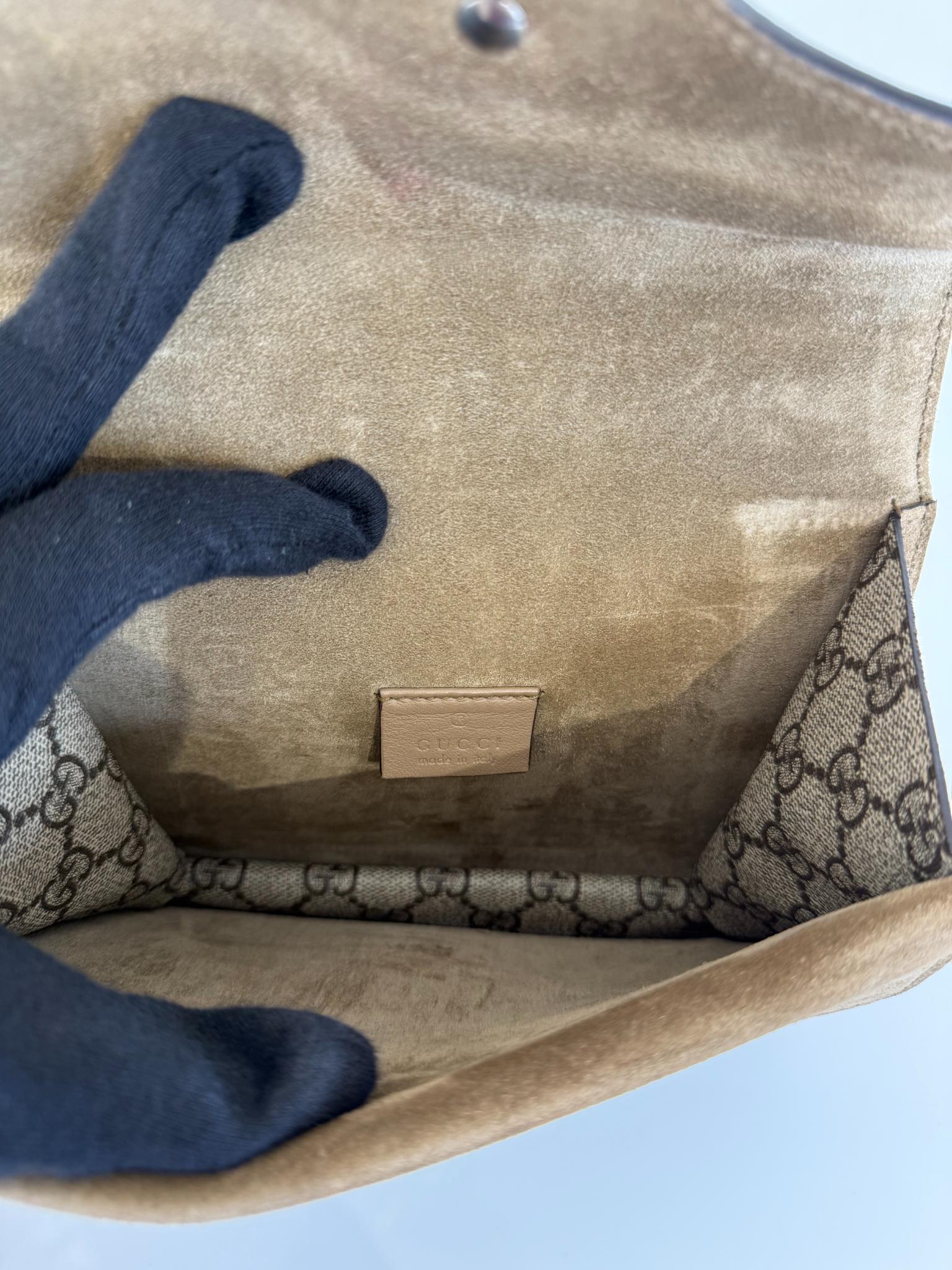 Gucci Dionysus GG Supreme Canvas/Suede Small Shoulder Bag