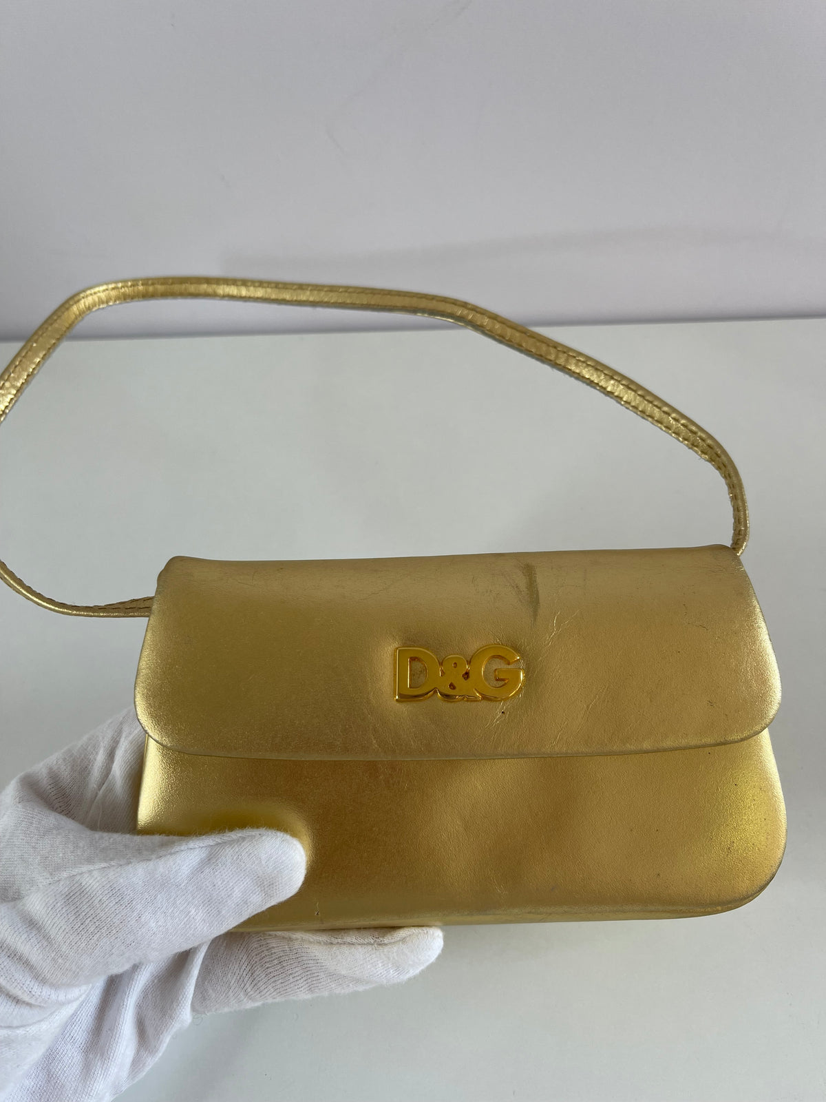 Dolce Gabbana D&G Mini Sling Bag Gold
