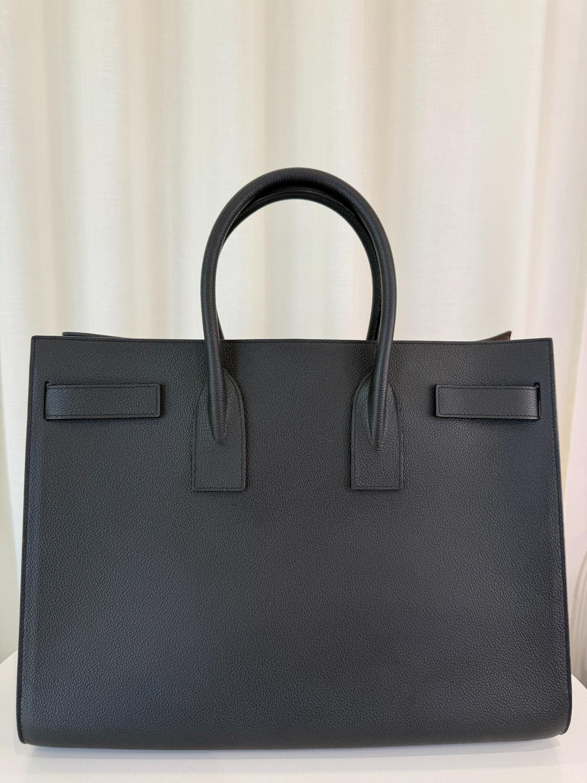 Saint Laurent Large Sac De Jour Black Grained Leather Bag