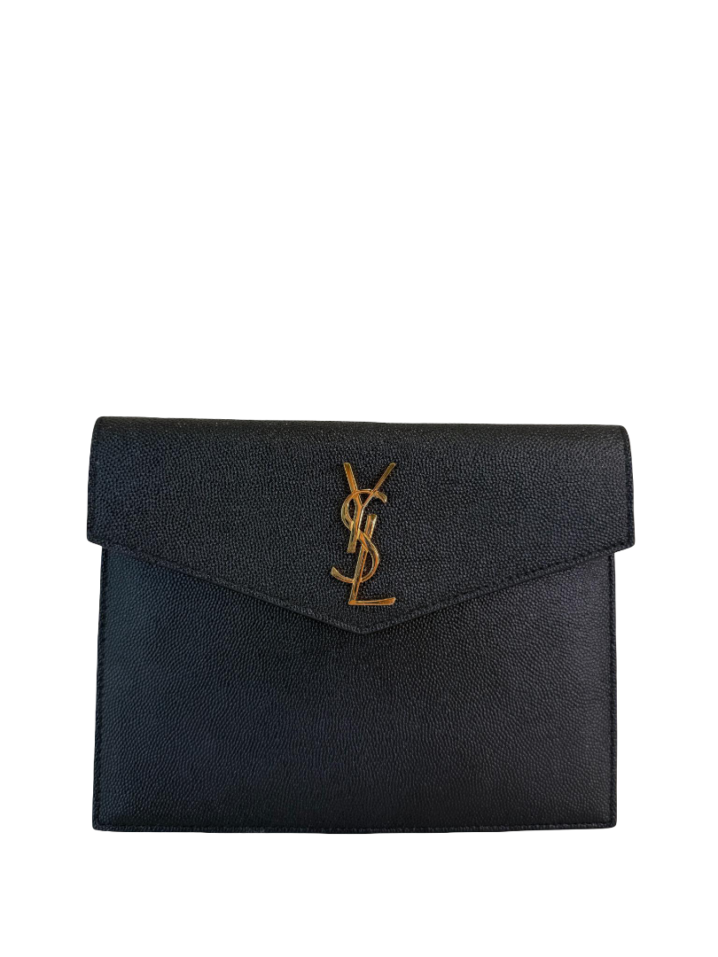 Saint Laurent Grain De Poudre Uptown Baby Pouch Black