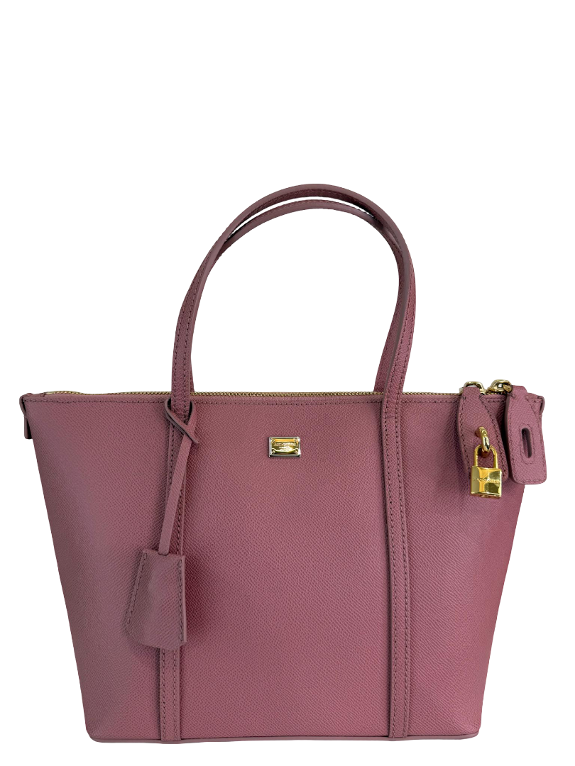 Dolce Gabbana Miss Escape Pink Leather Tote