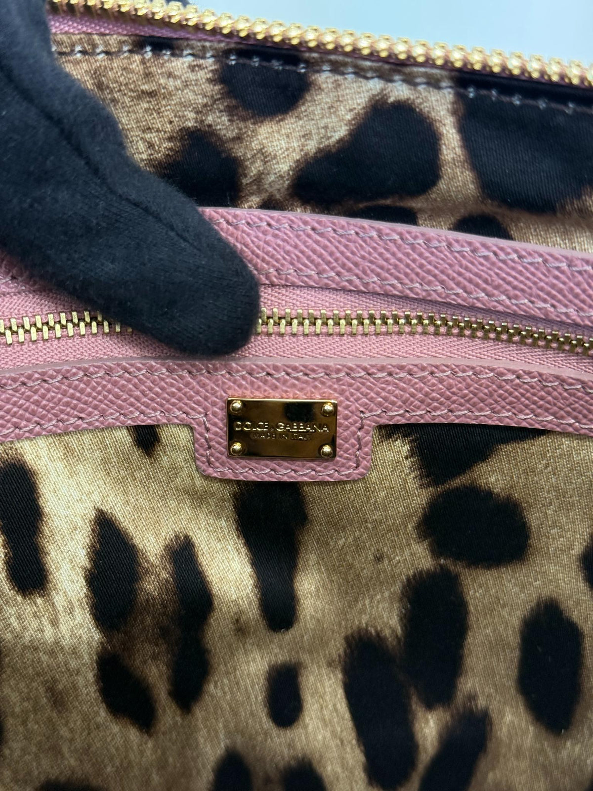 Dolce Gabbana Miss Escape Pink Leather Tote