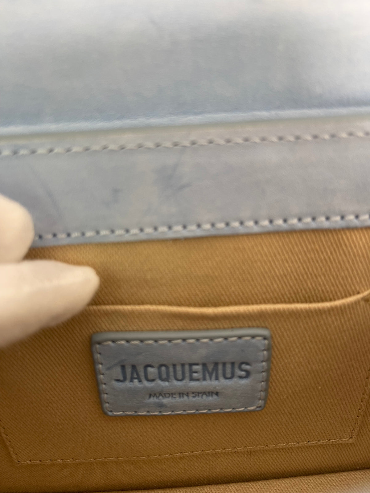 Jacquemus Le Chiquito Noeud Light Blue Suede Bag