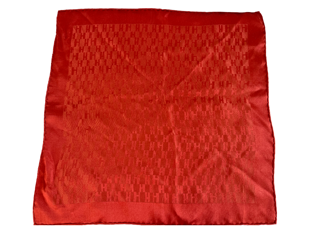 Hermès Red Op'H Pochette Silk Scarf