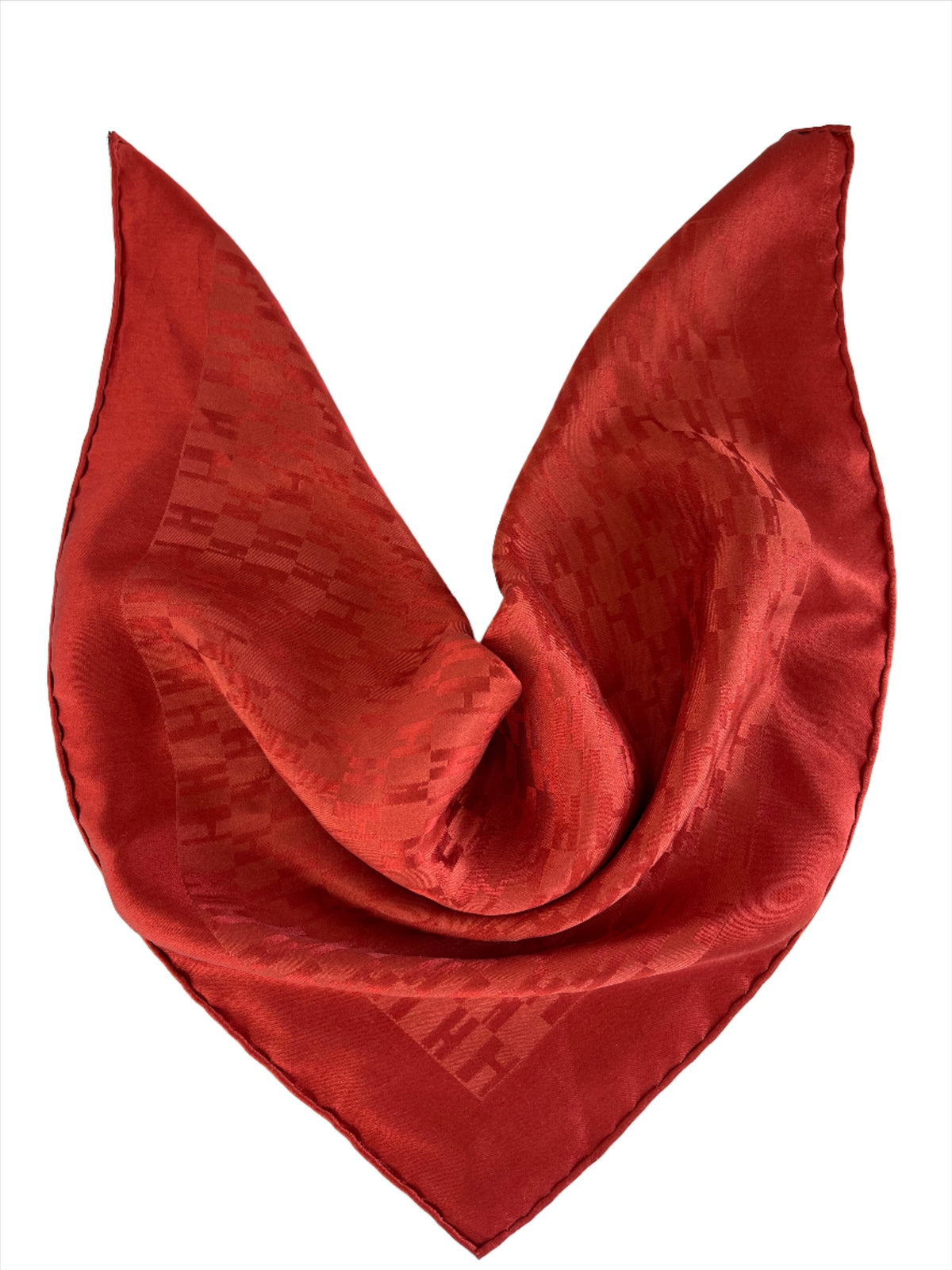 Hermès Red Op'H Pochette Silk Scarf
