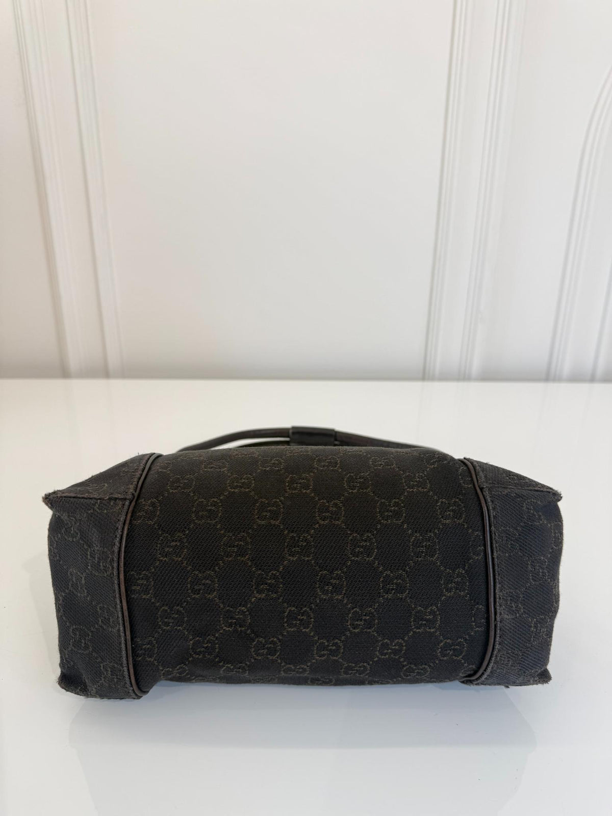 Gucci Black GG Denim Hobo Bag