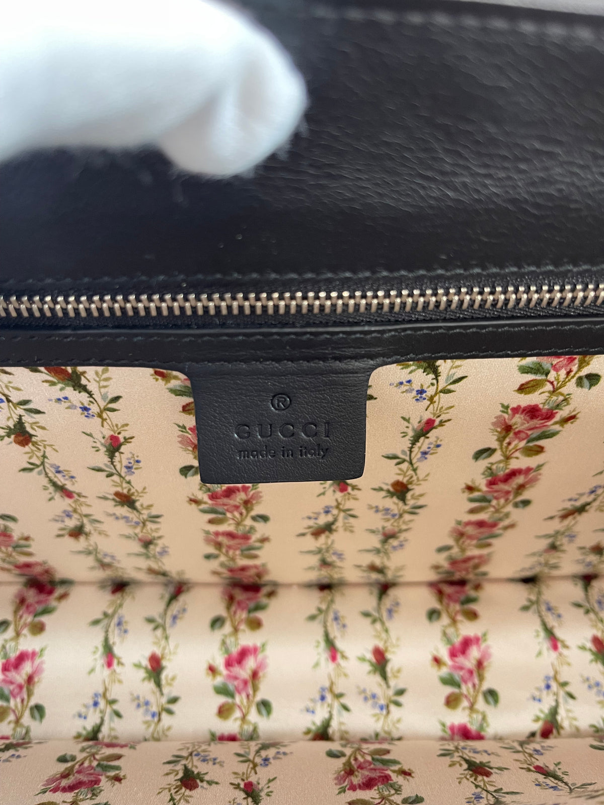 Gucci Thiara Black Bambo Top Handle Crystal Tiger Bag