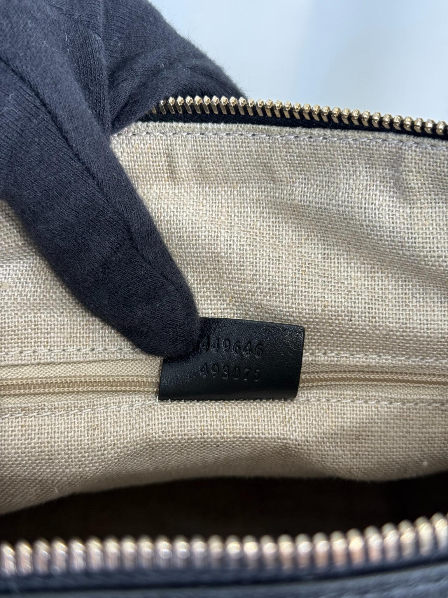 Gucci Black Microguccissima Leather Medium Joy Boston Bag