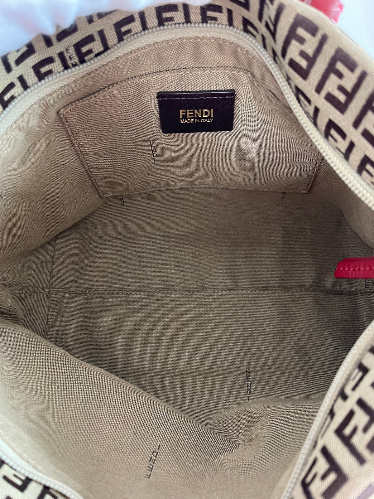 Fendi Tobacco Zucchino Canvas Superstar Medium Shopping Tote