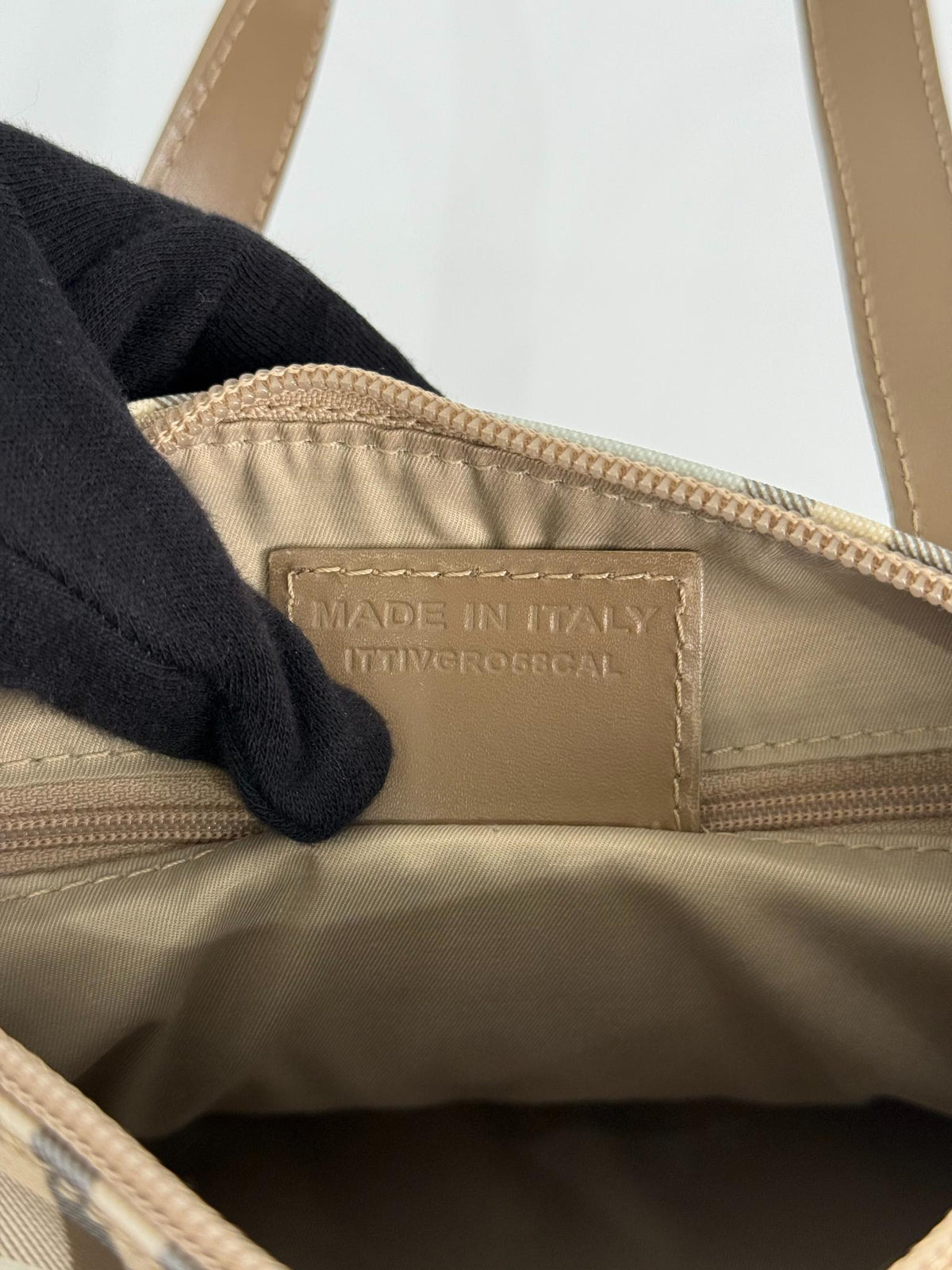 Burberry Blue/Brown Nova Check PVC Boston Bag