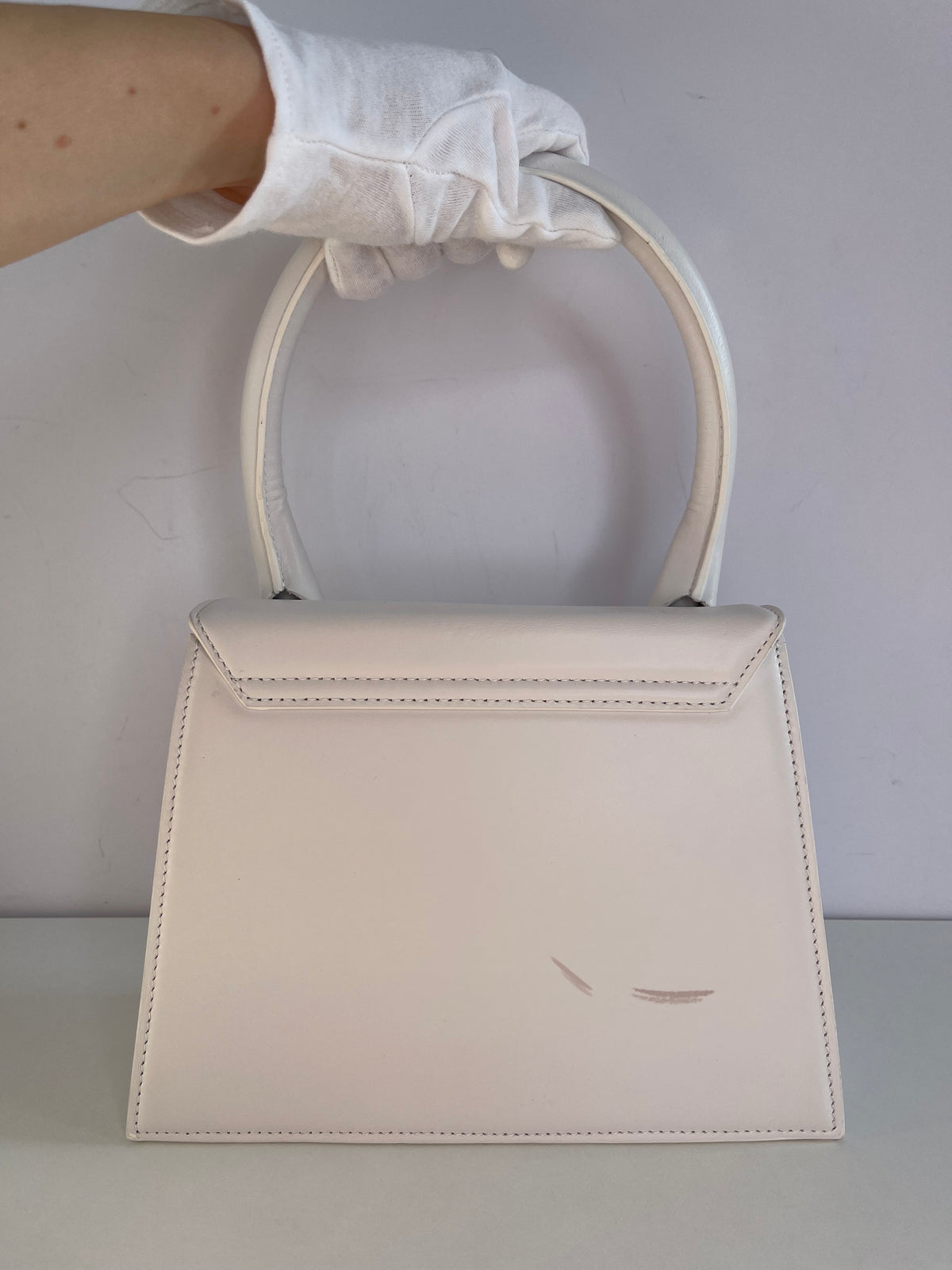 Jacquemus Le Grand Chiquito White Leather Bag