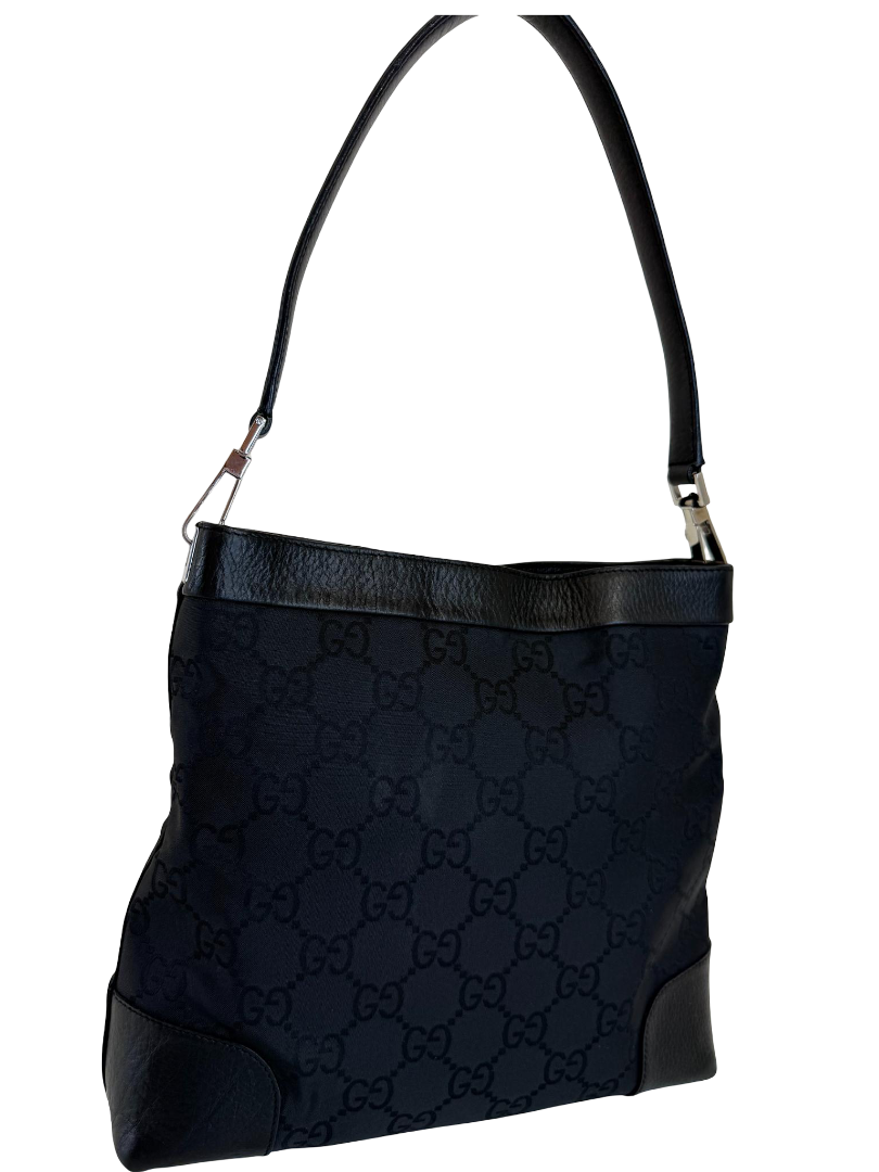 Gucci Black GG Canvas Shoulder Bag