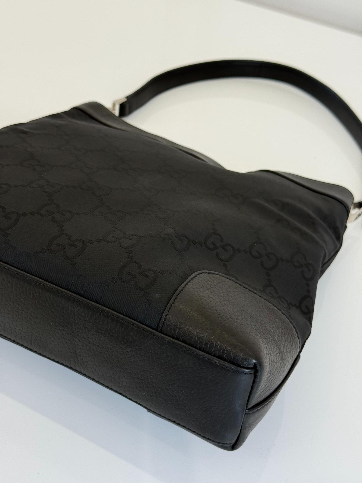 Gucci Black GG Canvas Shoulder Bag