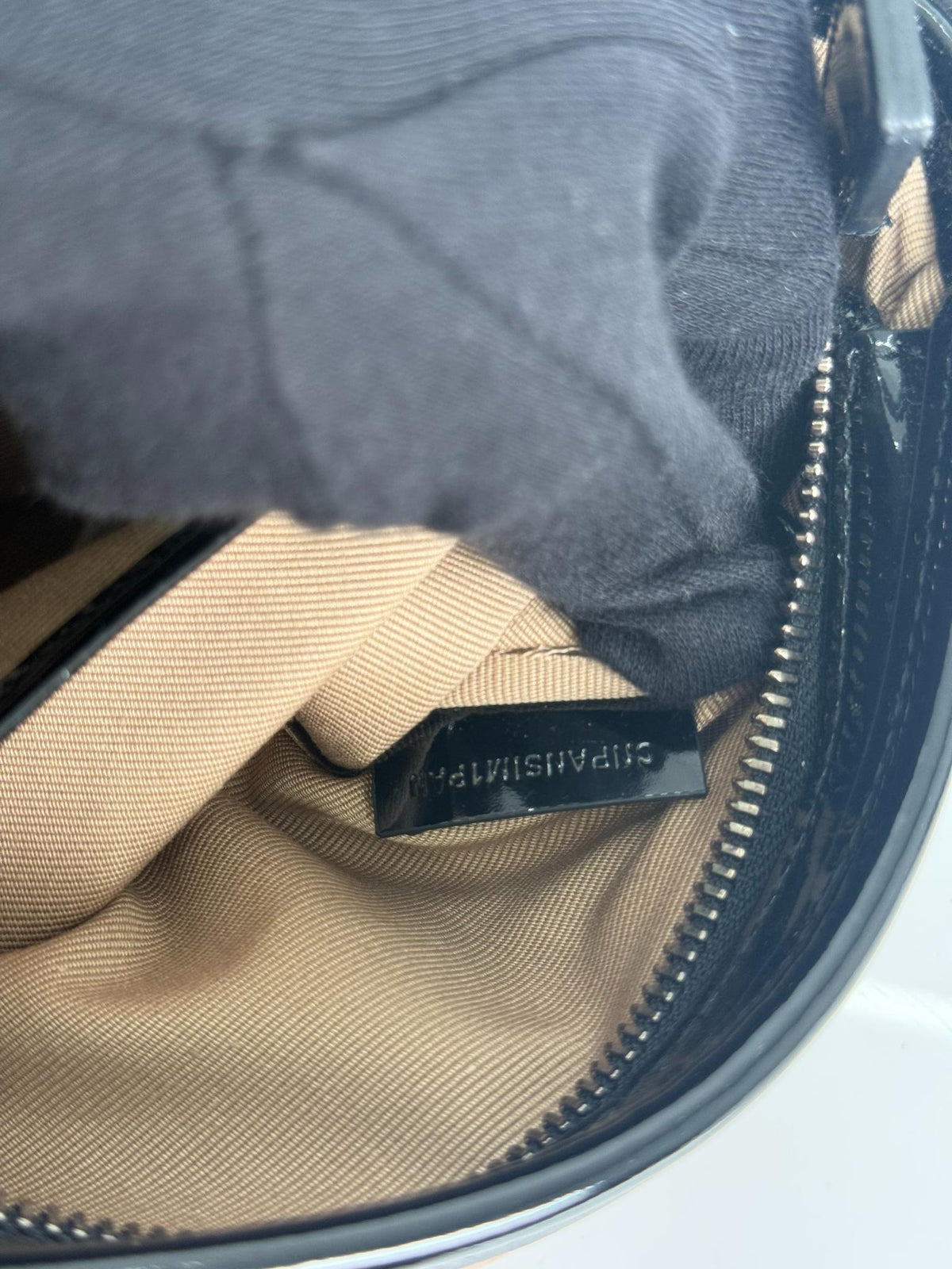 Burberry Nova Check Black Patent Leather Pochette (1)