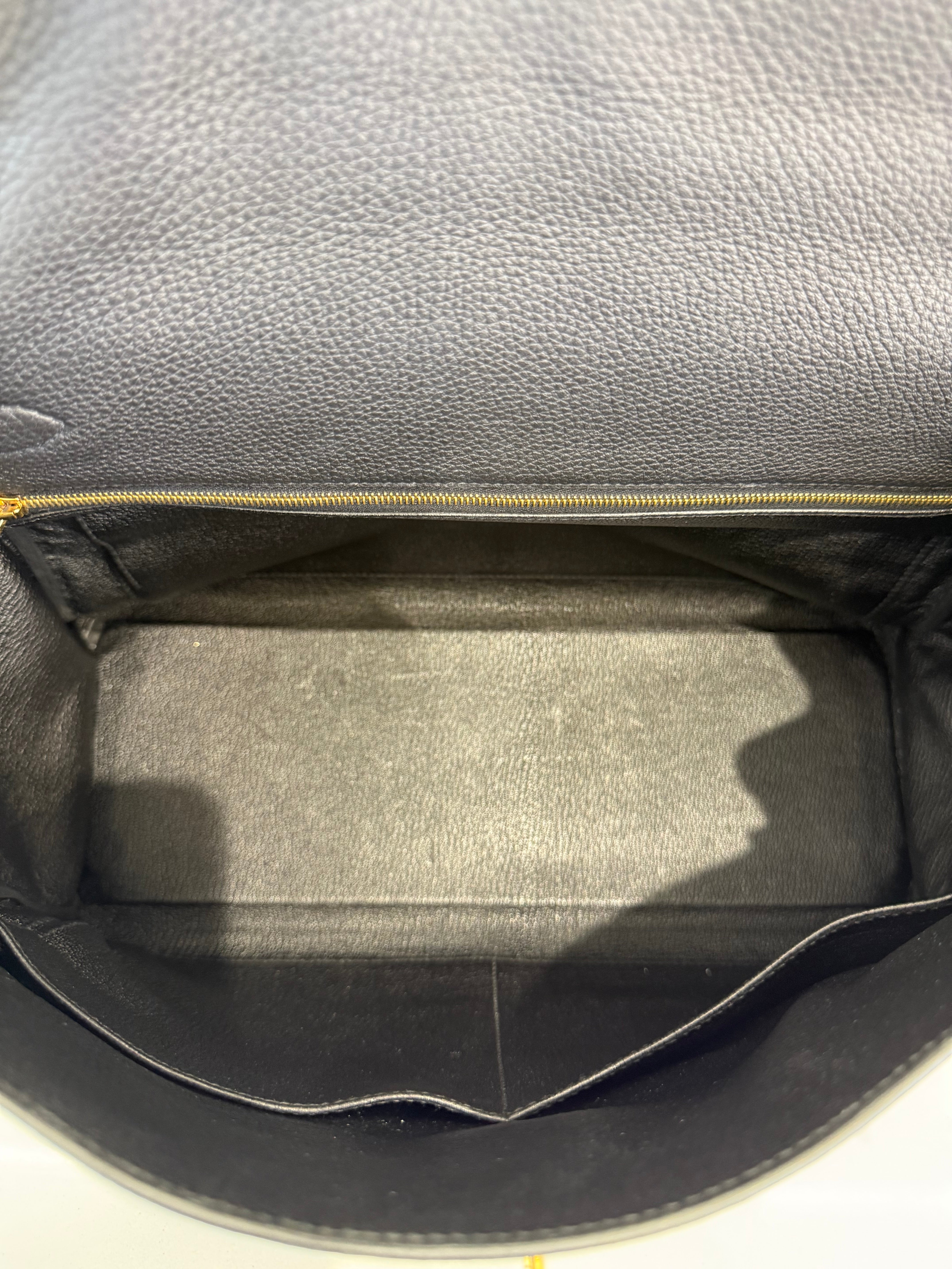 Hermès Kelly 35 Black Togo Retourne GHW
