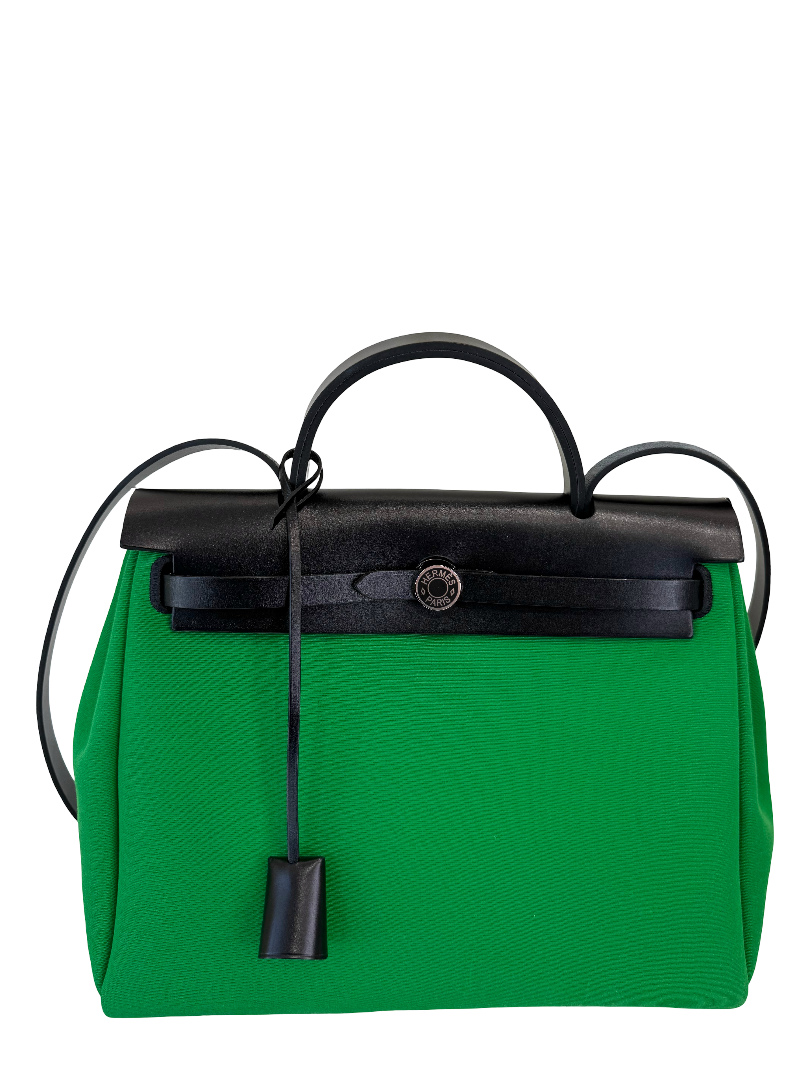 Hermès Herbag Zip 31 Laque Bag Green Palladium Hardware