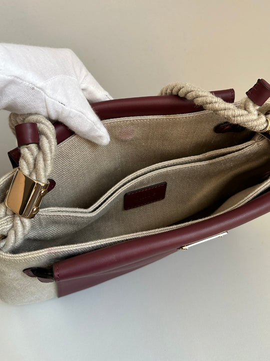 Chloé Key Medium Burgundy Shoulder Bag