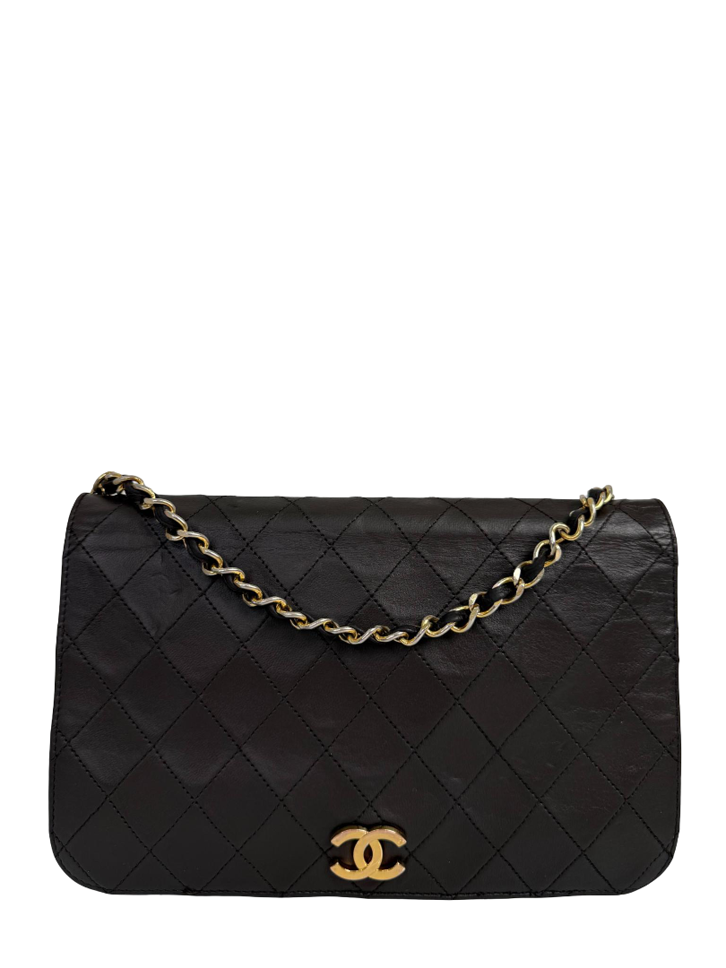 Chanel Matelassé Coco Mark Lambskin Push Lock Chain Shoulder Bag
