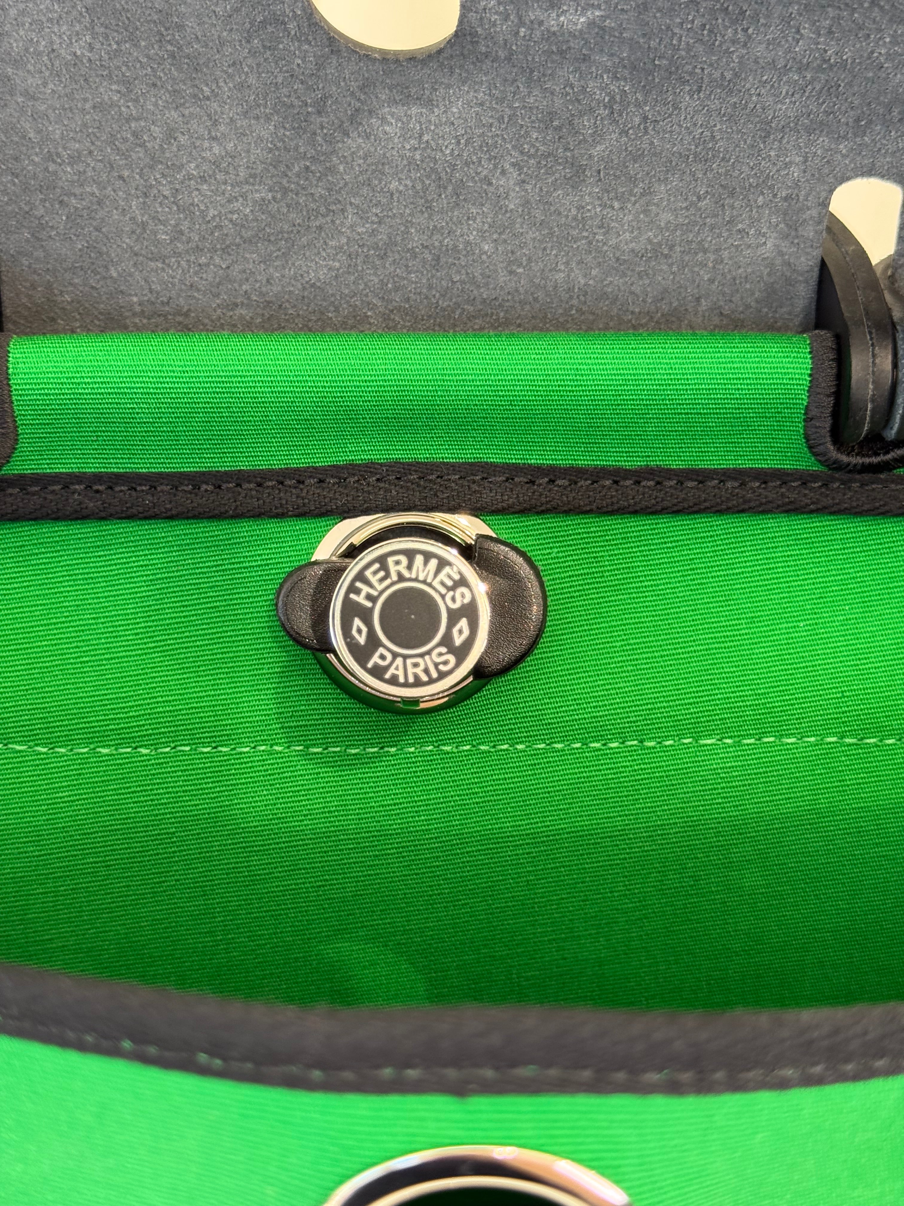 Hermès Herbag Zip 31 Laque Bag Green Palladium Hardware