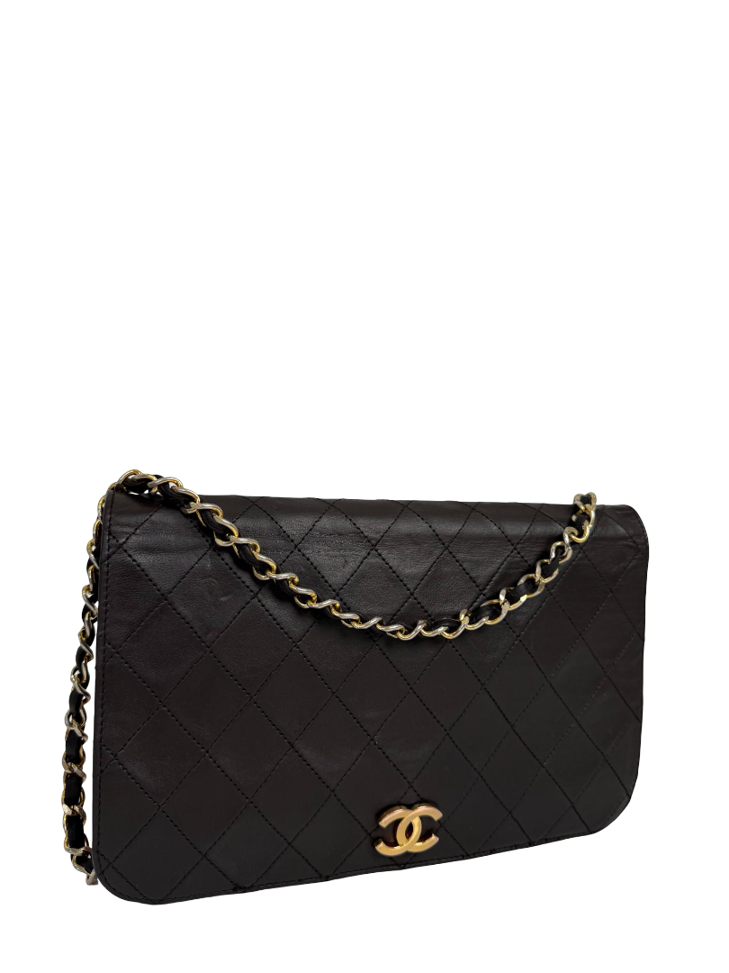 Chanel Matelassé Coco Mark Lambskin Push Lock Chain Shoulder Bag