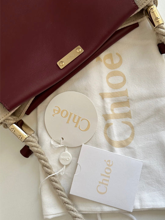 Chloé Key Medium Burgundy Shoulder Bag