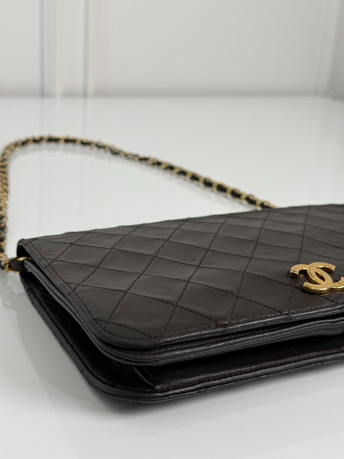 Chanel Matelassé Coco Mark Lambskin Push Lock Chain Shoulder Bag