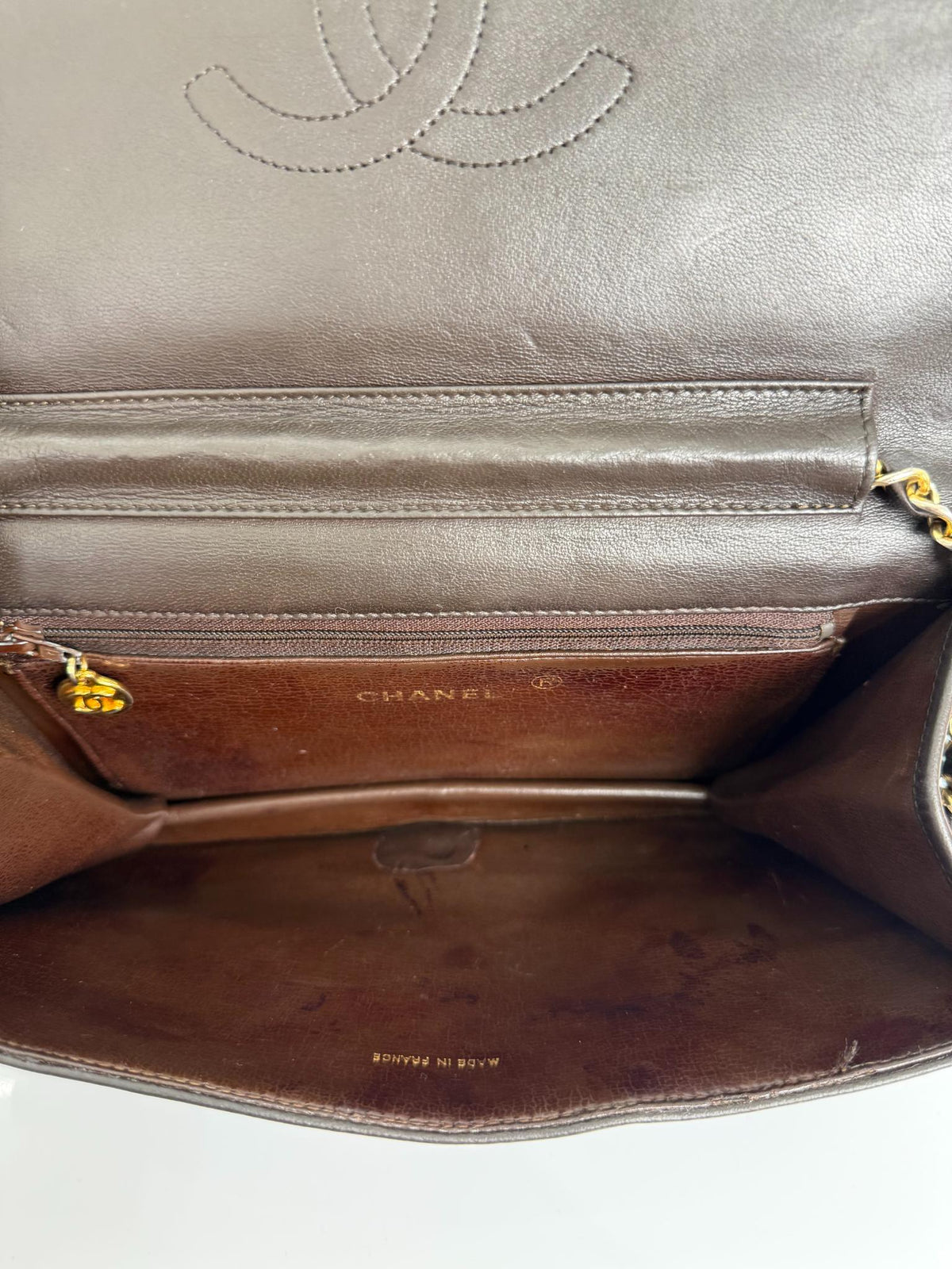 Chanel Matelassé Coco Mark Lambskin Push Lock Chain Shoulder Bag