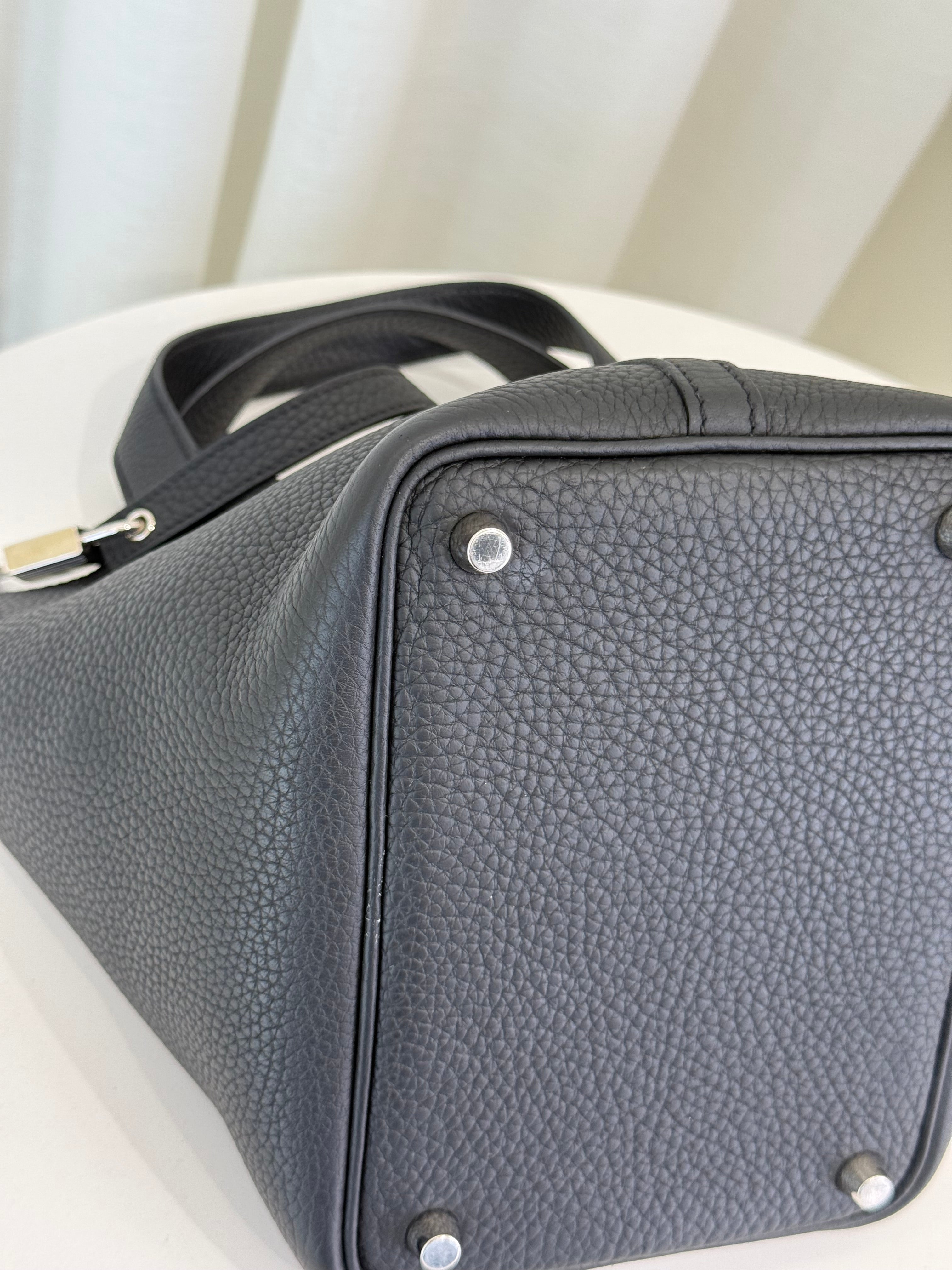 Hermès Picotin Lock 18 Black Clemence Leather PHW