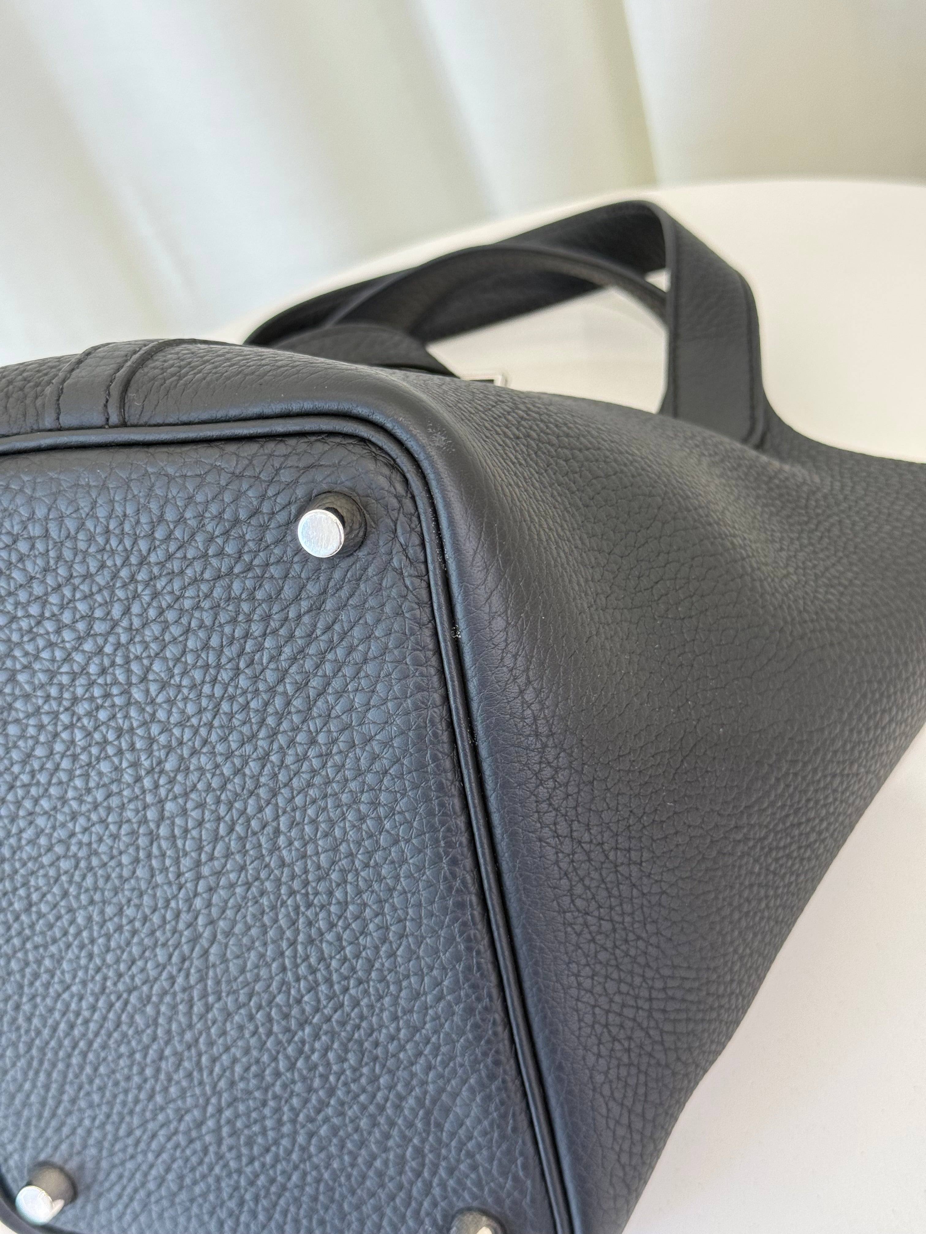 Hermès Picotin Lock 18 Black Clemence Leather PHW
