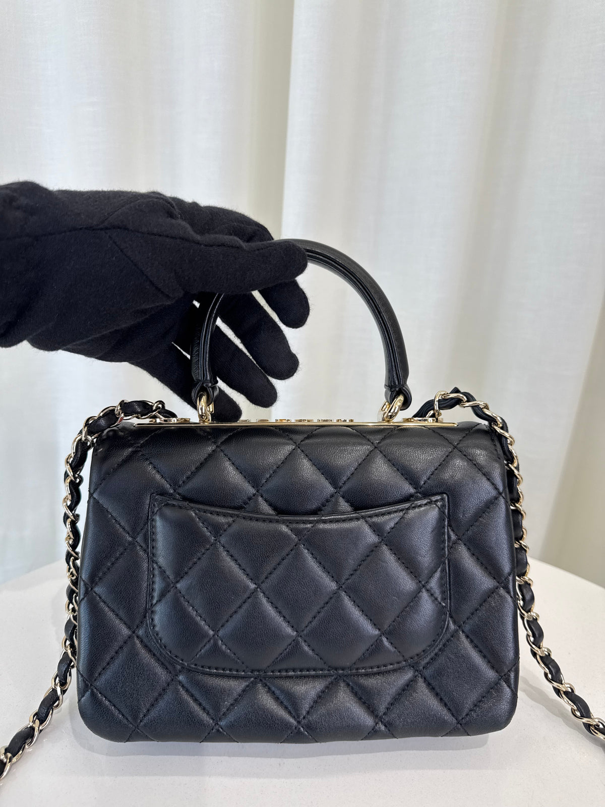 Chanel Trendy CC Mini Flap Bag Black Lambskin GHW