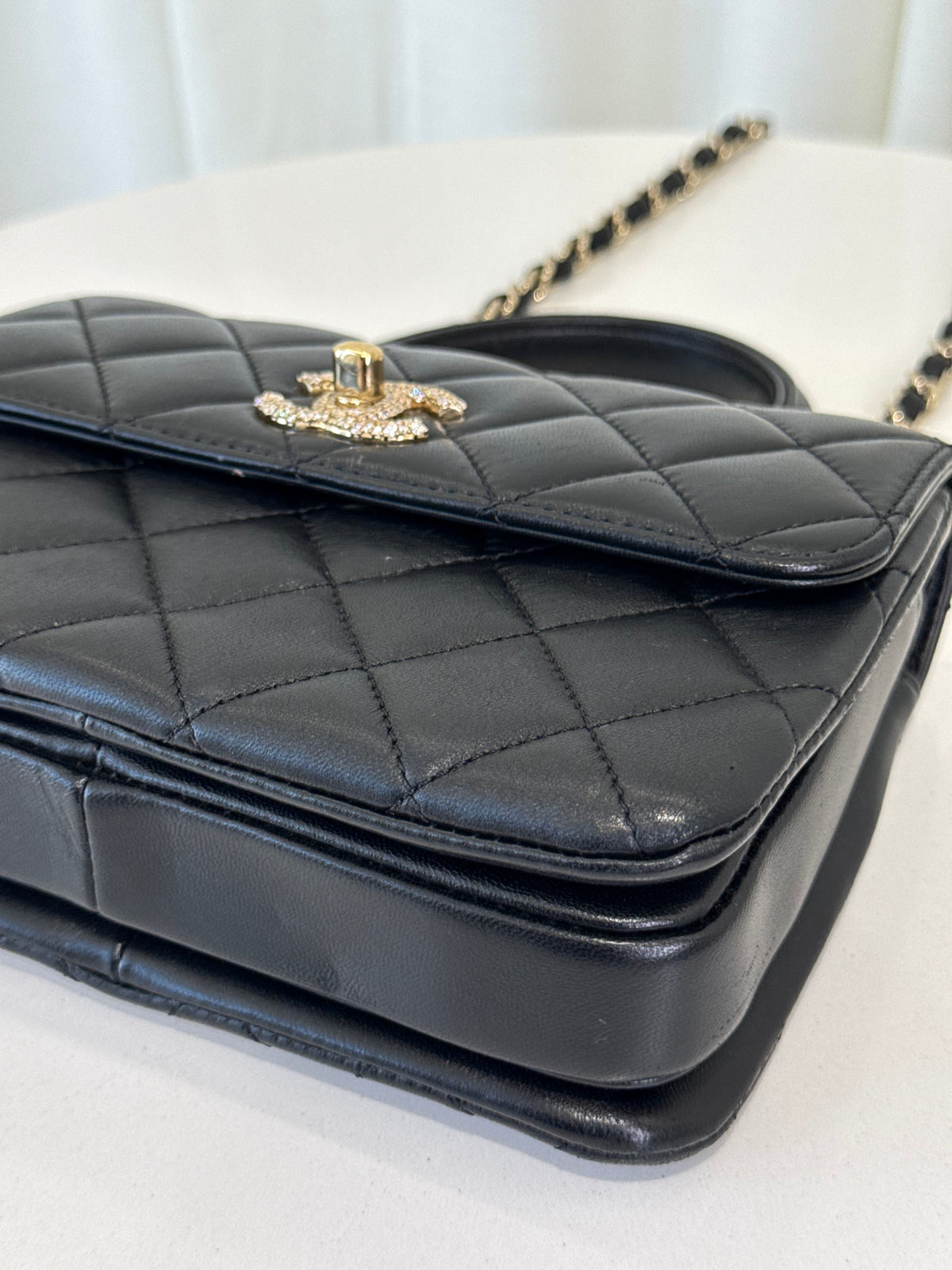 Chanel Trendy CC Mini Flap Bag Black Lambskin GHW