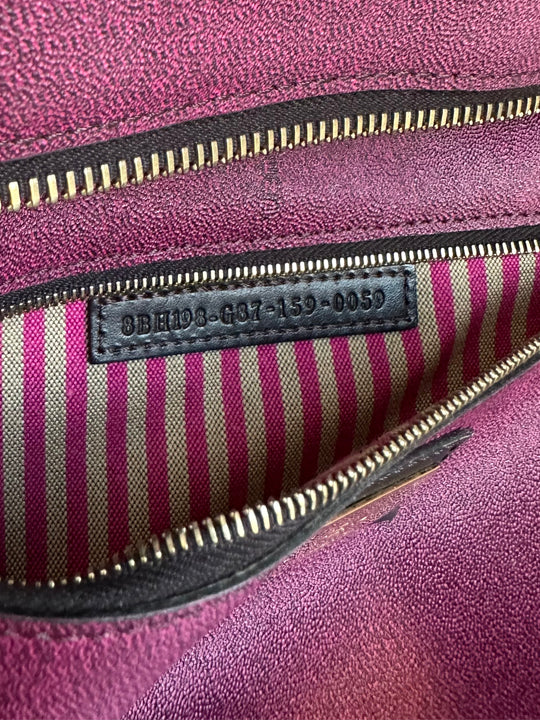 Fendi Brown Zucca FF Roll Small Tote Bag