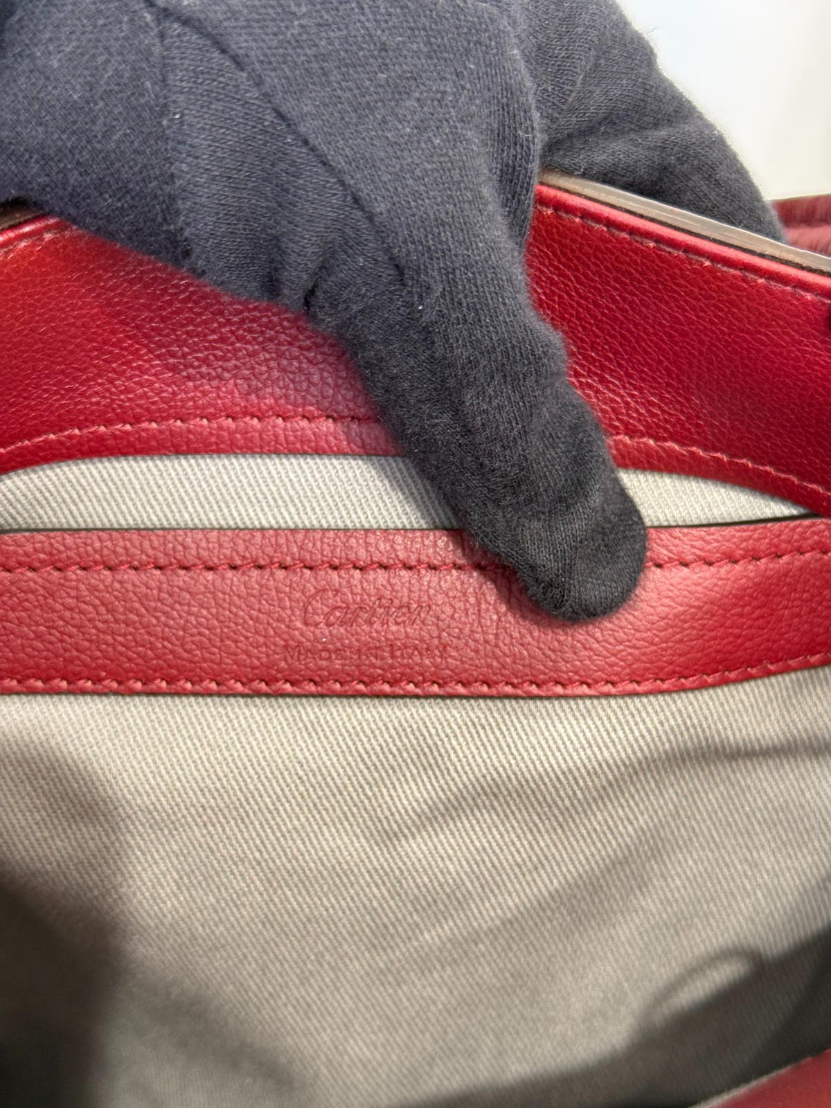 Cartier Red Taurillon Leather C de Cartier Bag