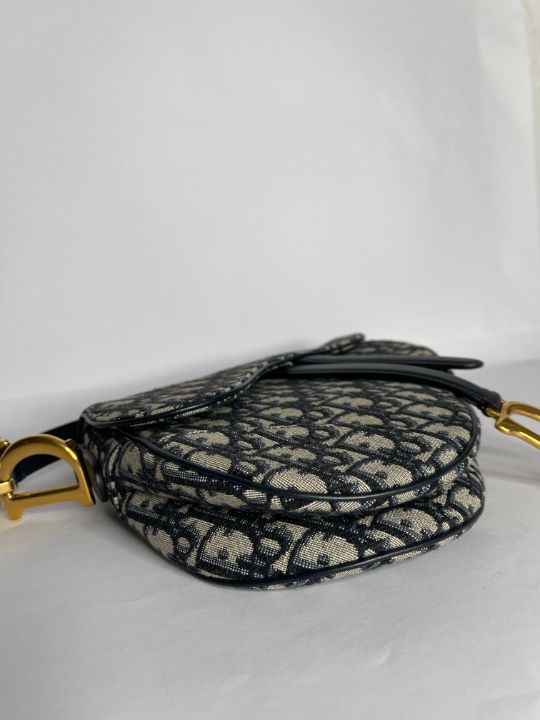 Dior Oblique Saddle Bag Blue