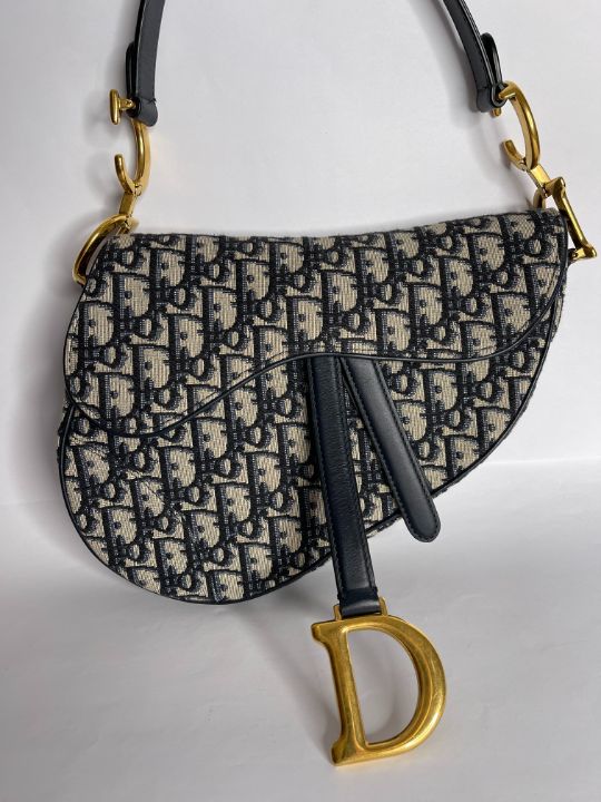 Dior Oblique Saddle Bag Blue