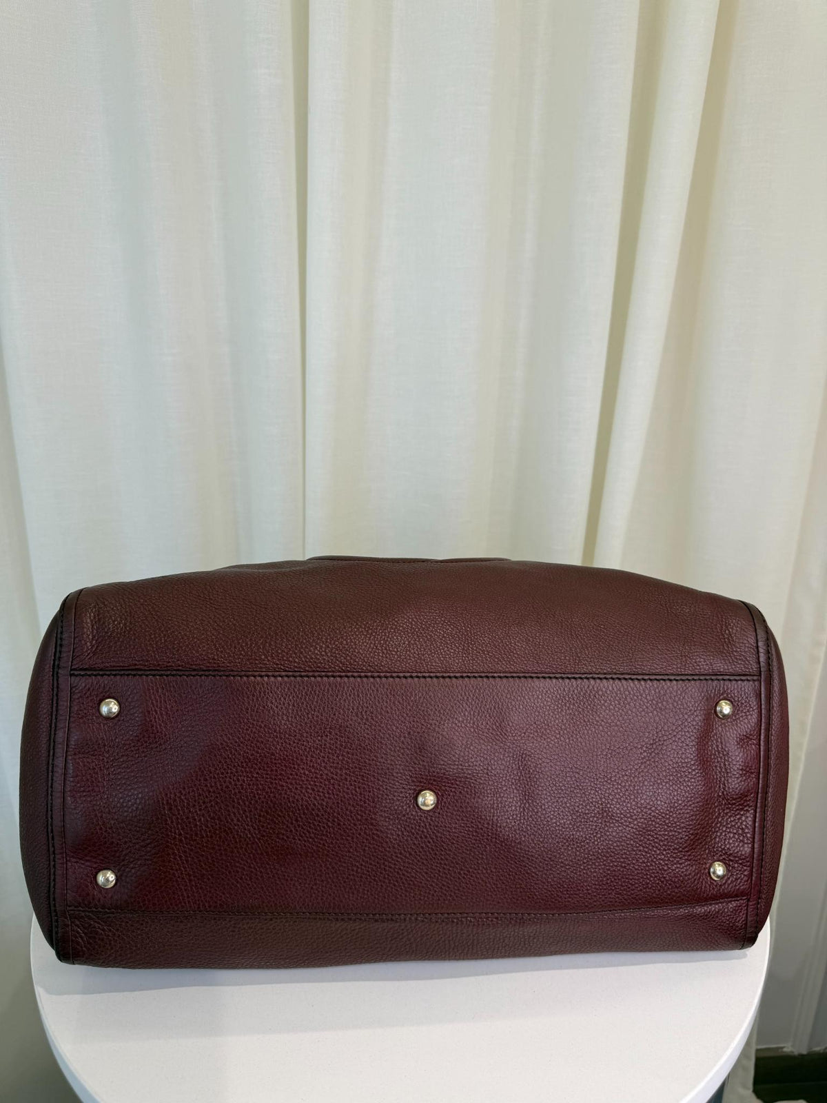 Gucci Burgundy Pebbled Leather Large Soho XL Tote Bag