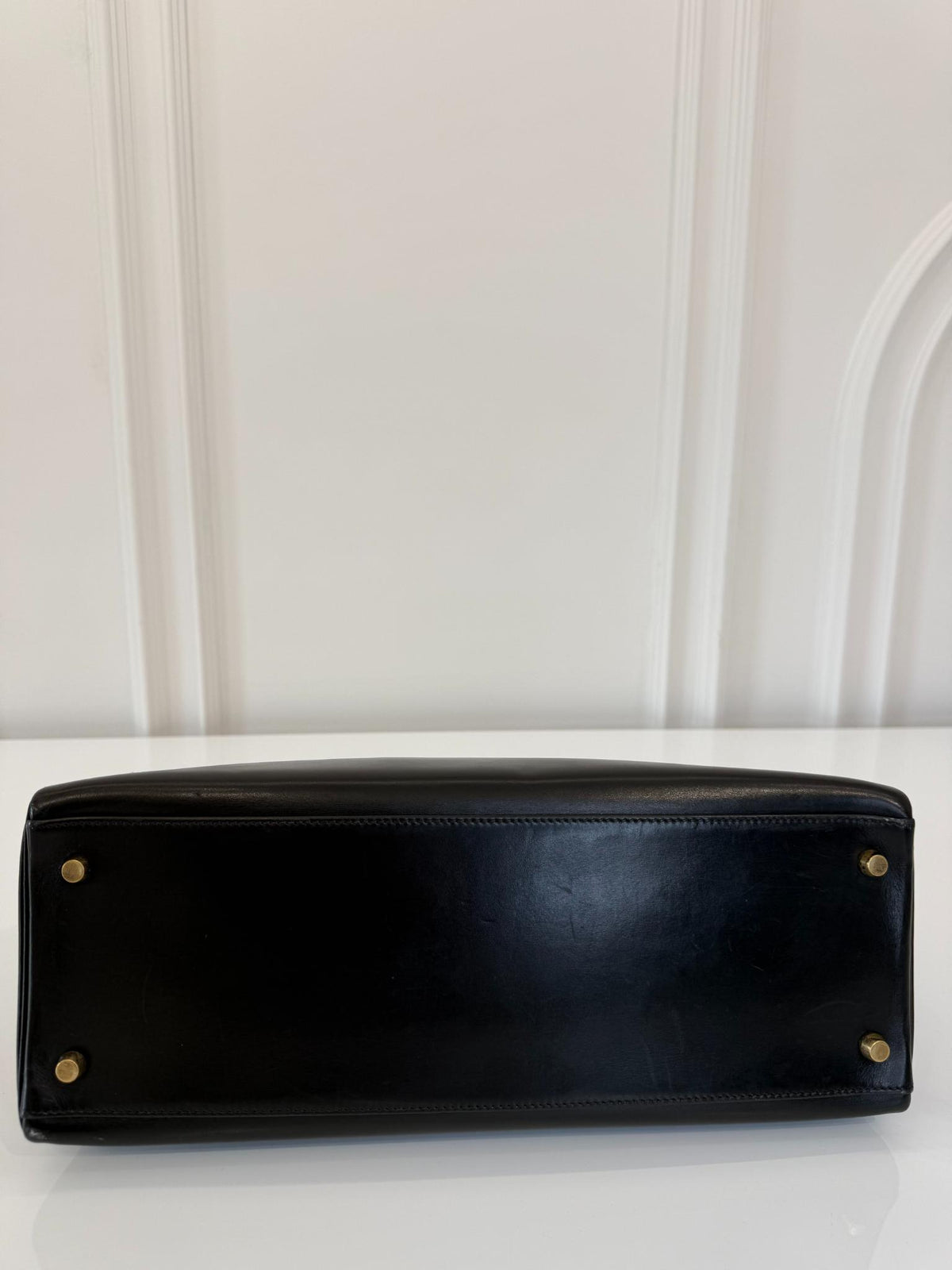 Hermès Kelly 35 Retourne Black Box Leather GHW