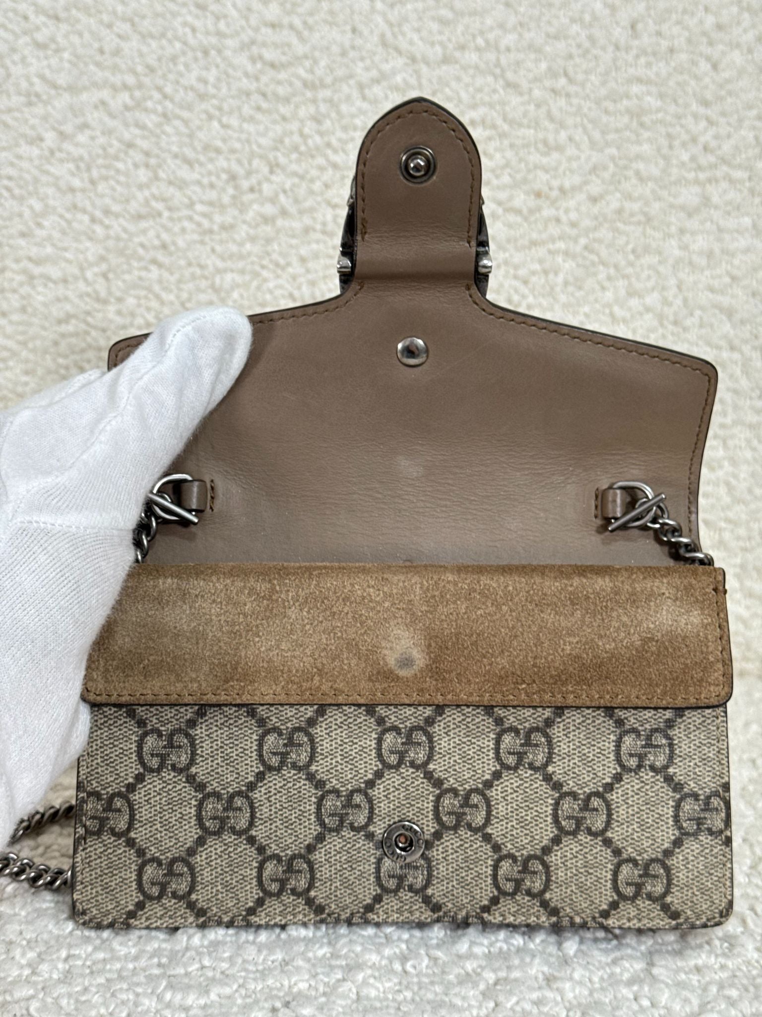 Gucci GG Supreme Canvas Super Mini Dionysus Bag