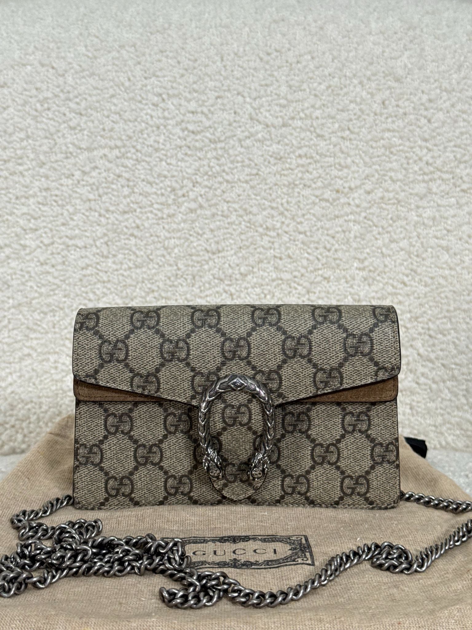 Gucci GG Supreme Canvas Super Mini Dionysus Bag