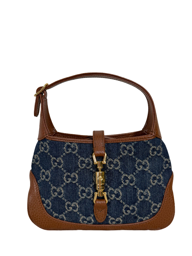Gucci Mini Jackie 1961 GG Denim Hobo Bag