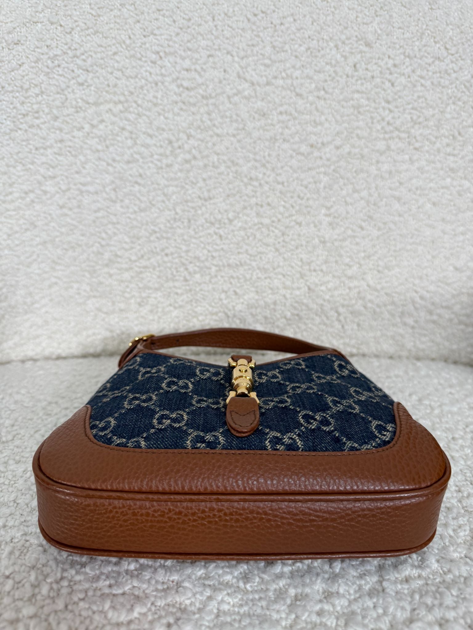 Gucci Mini Jackie 1961 GG Denim Hobo Bag