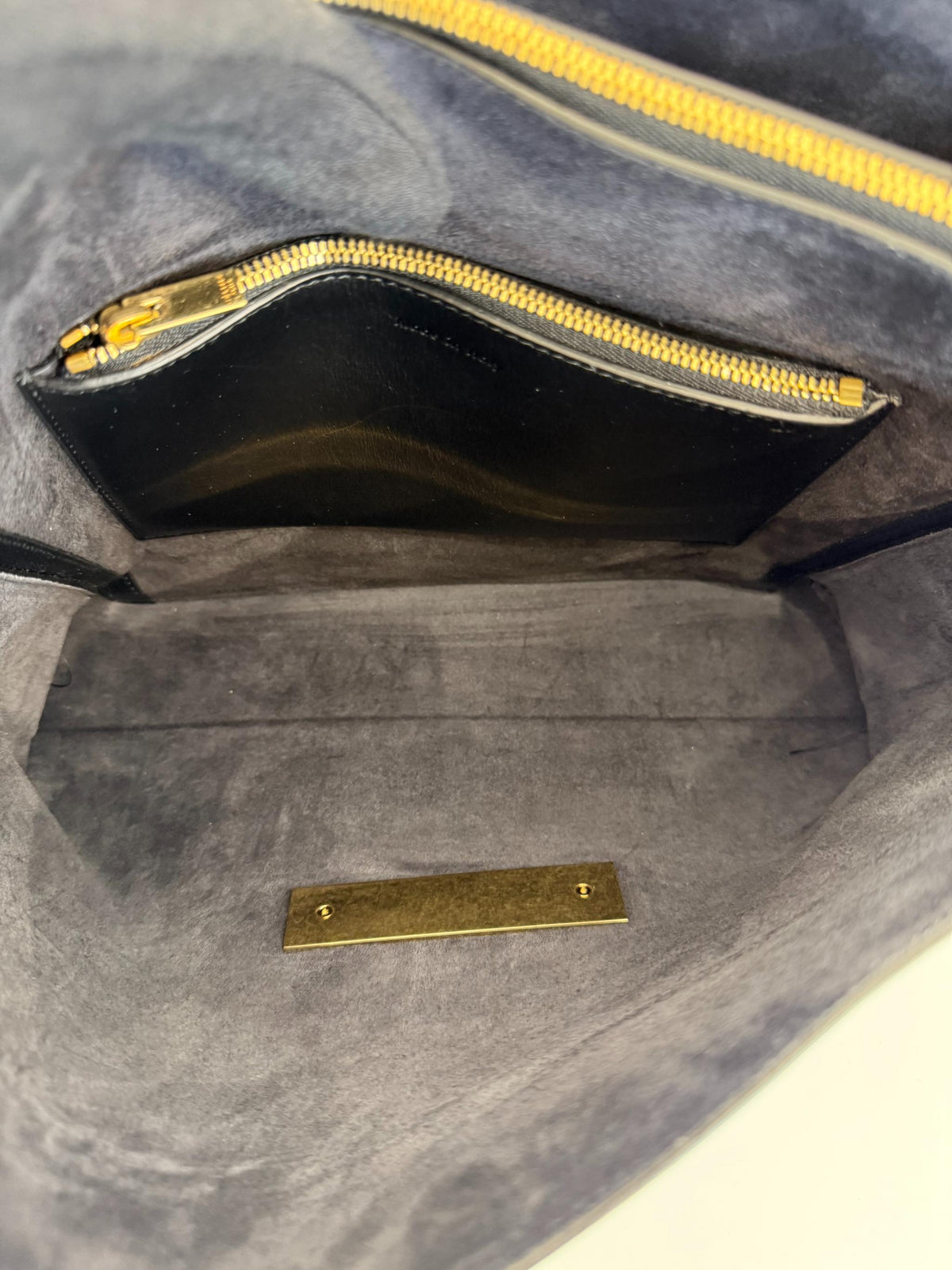 Celine Black Smooth Calfskin Blade Flap Bag