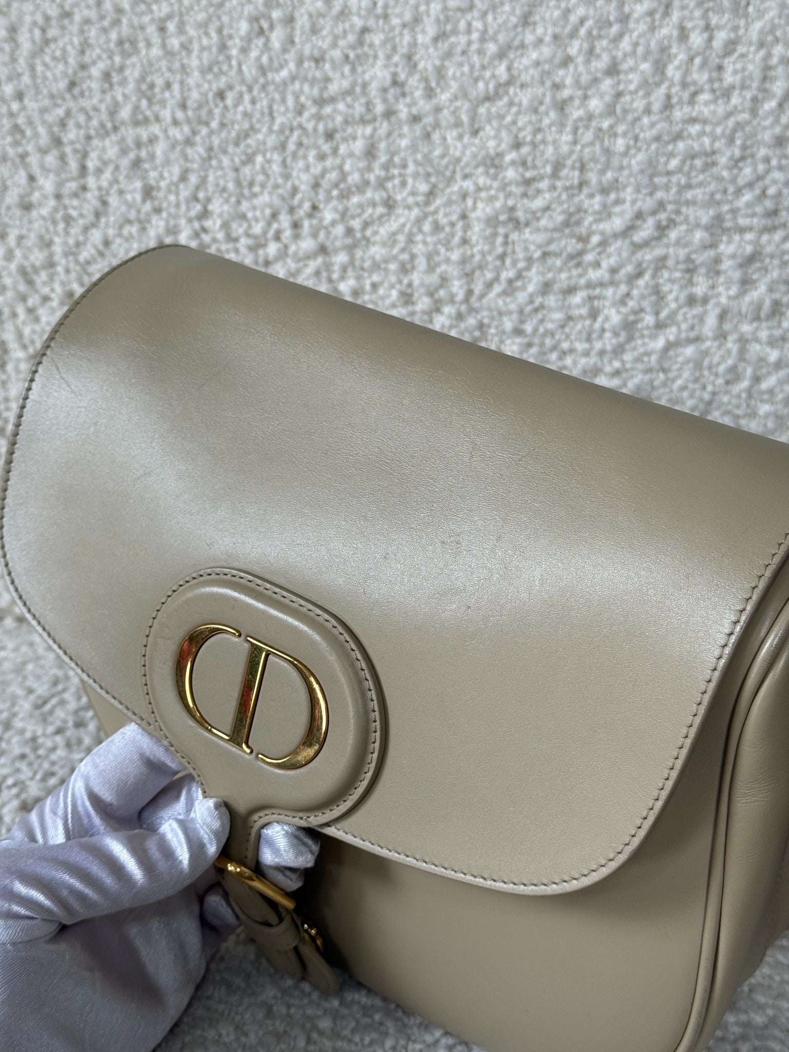 Christian Dior Bobby Bag Beige Box Calfskin Crossbody
