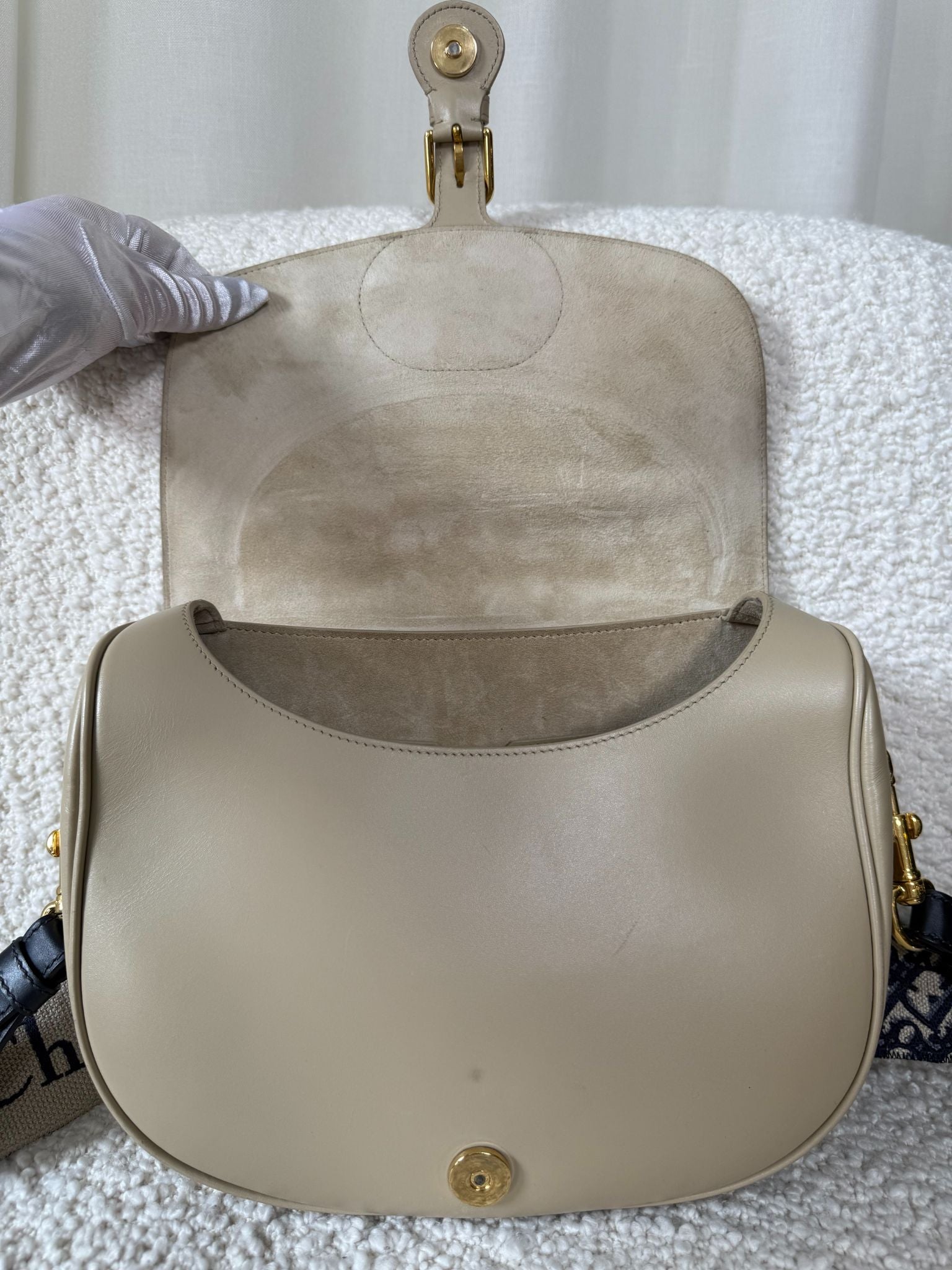 Christian Dior Bobby Bag Beige Box Calfskin Crossbody